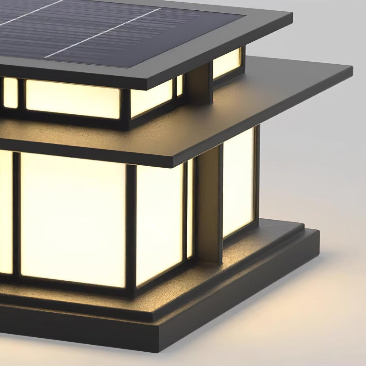 Evander Pillar Solar / Hardwire Outdoor Light