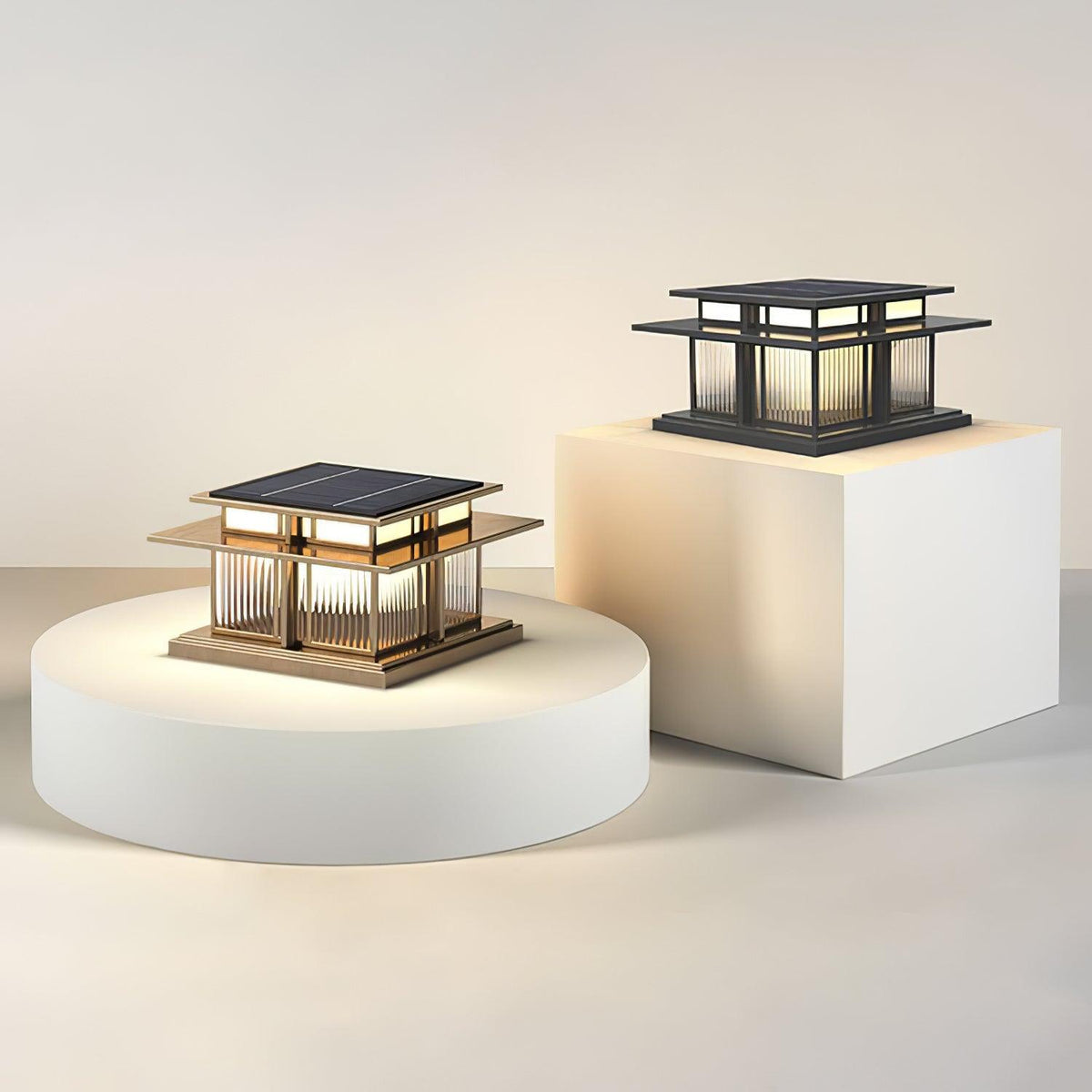 Evander Pillar Solar / Hardwire Outdoor Light