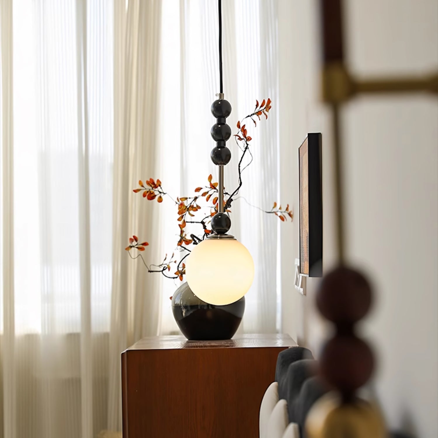 Miraleth Minimalist Wood Pendant Lamp