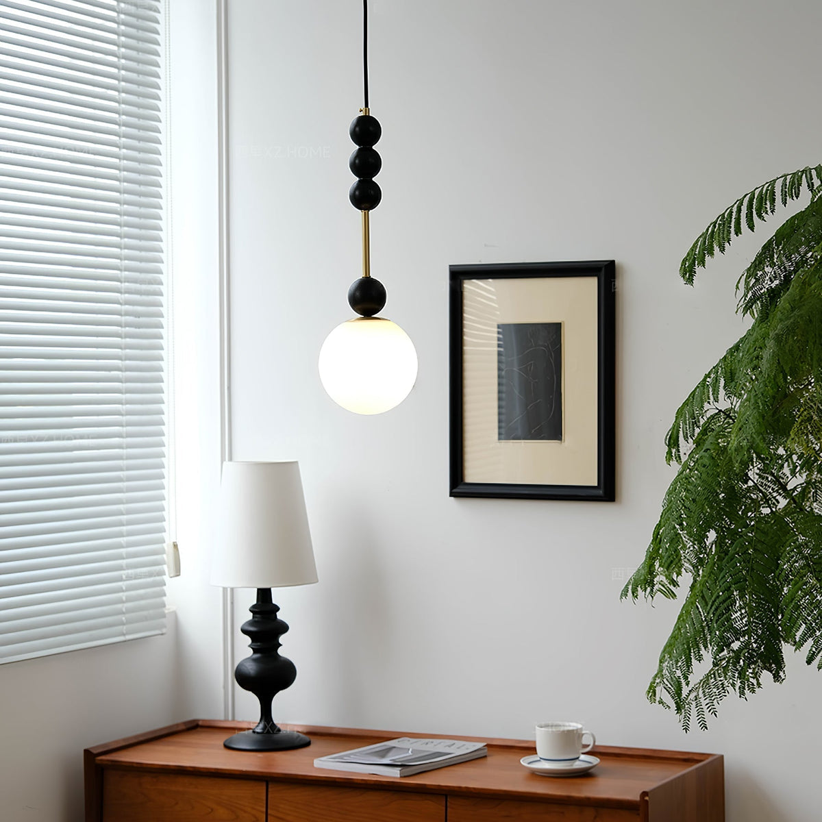 Miraleth Minimalist Wood Pendant Lamp