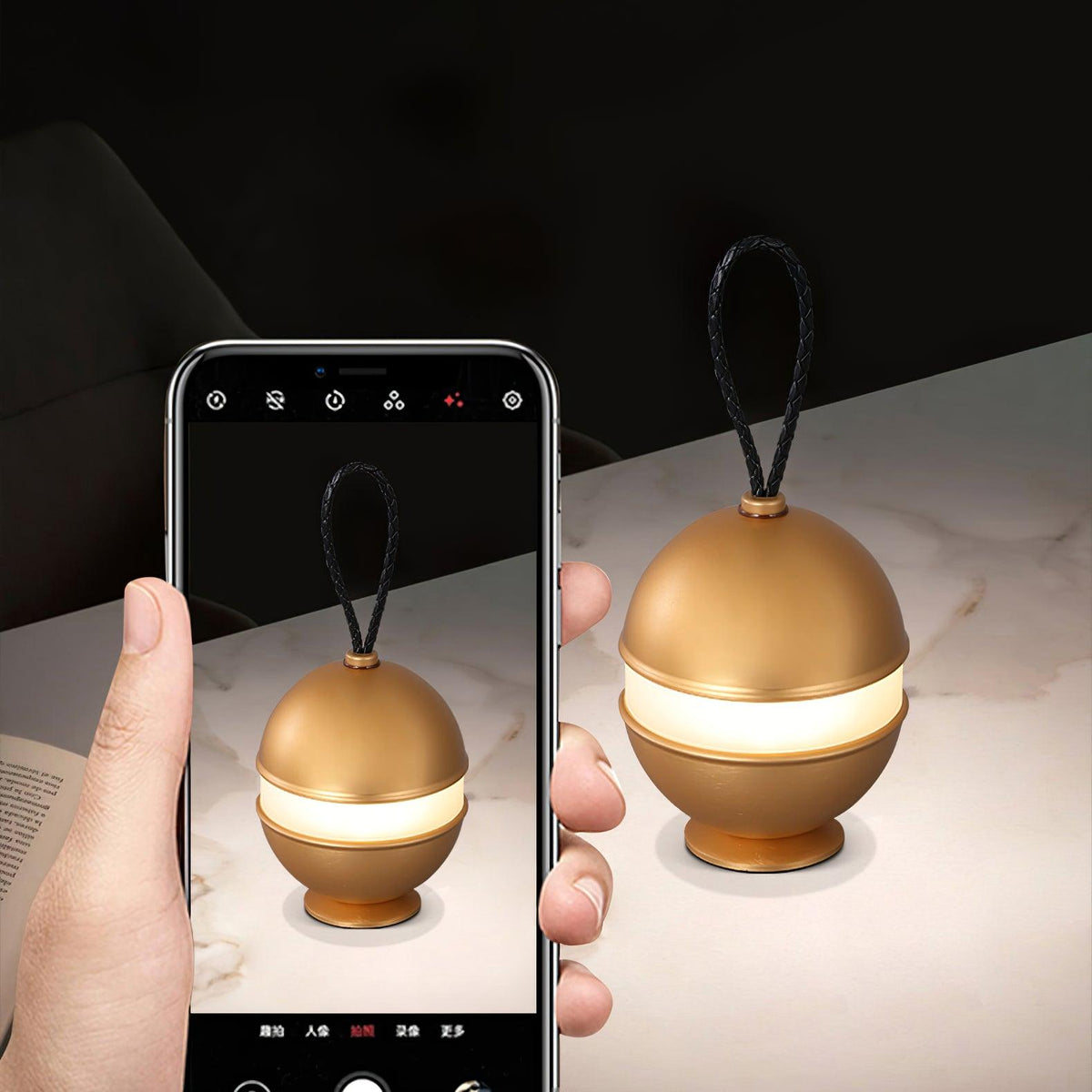 Orbitem Gold Aluminum Table Lamp