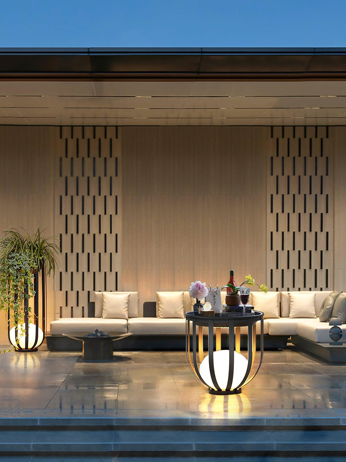 Tera Steel Acrylic Floor Lamp