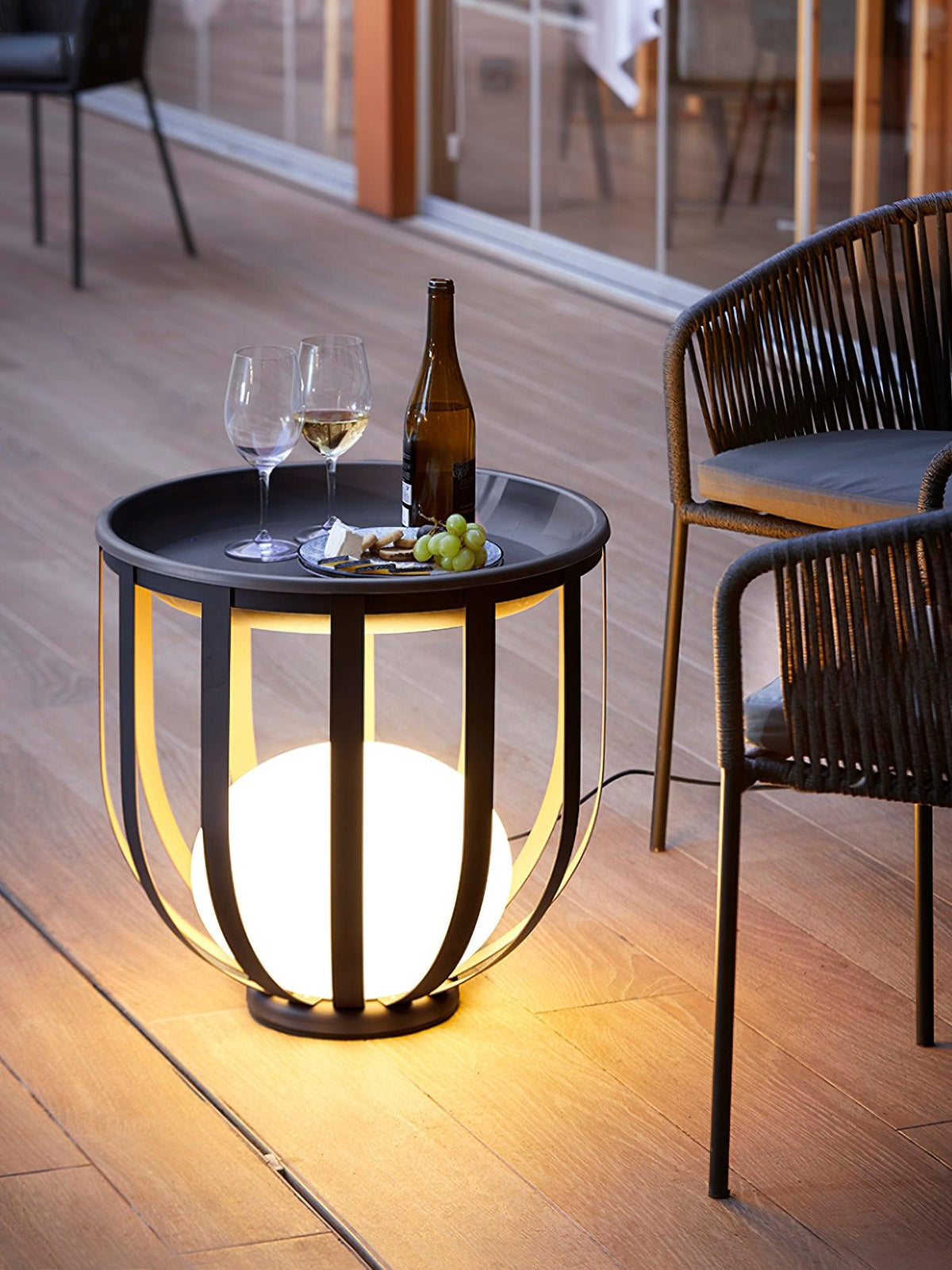 Tera Steel Acrylic Floor Lamp