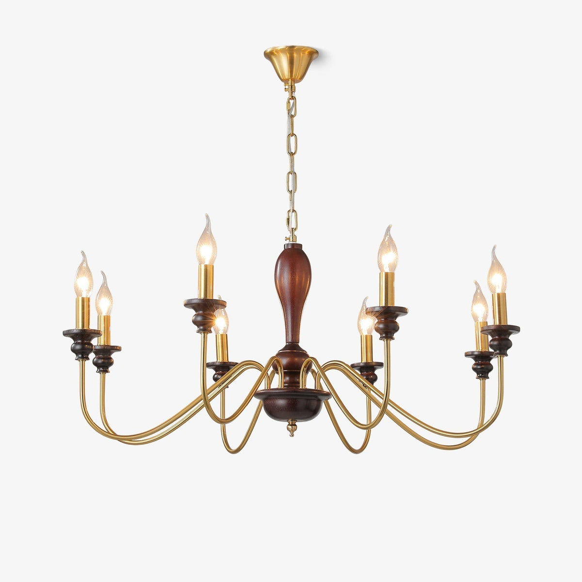 Ilvenan Traditional Elegance Vintage Wood Chandelier