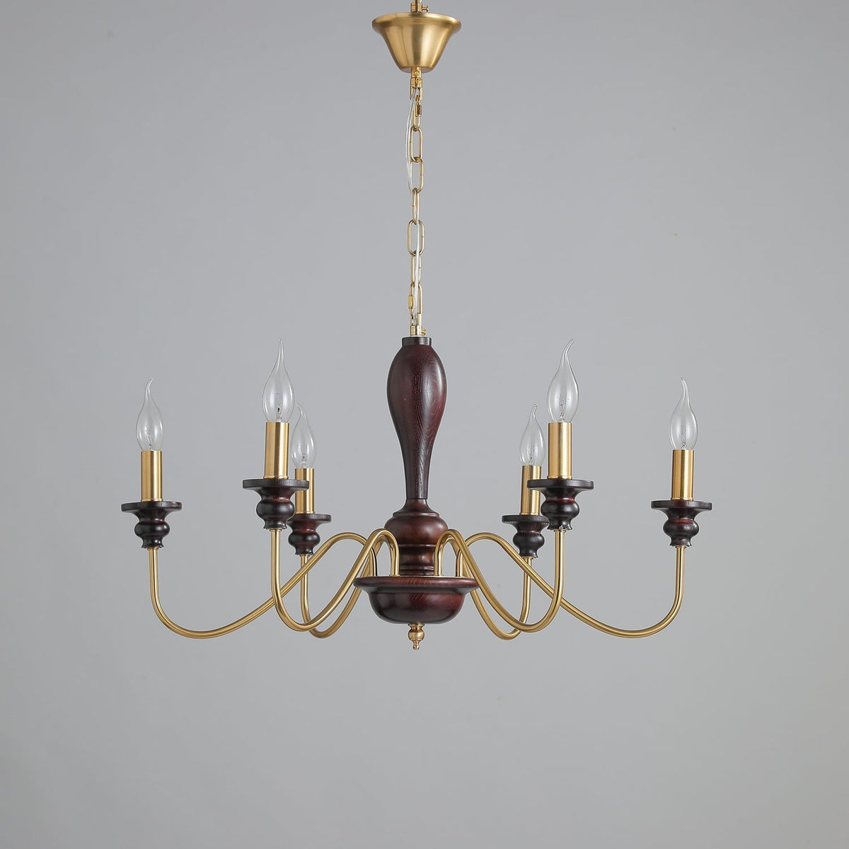 Ilvenan Traditional Elegance Vintage Wood Chandelier