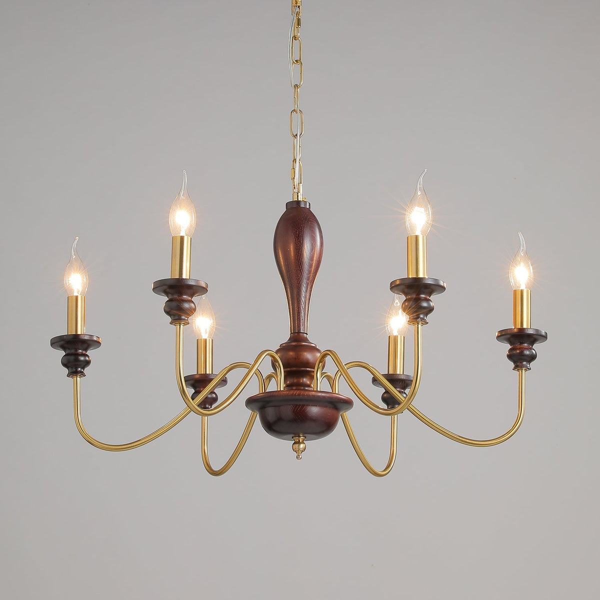 Ilvenan Traditional Elegance Vintage Wood Chandelier