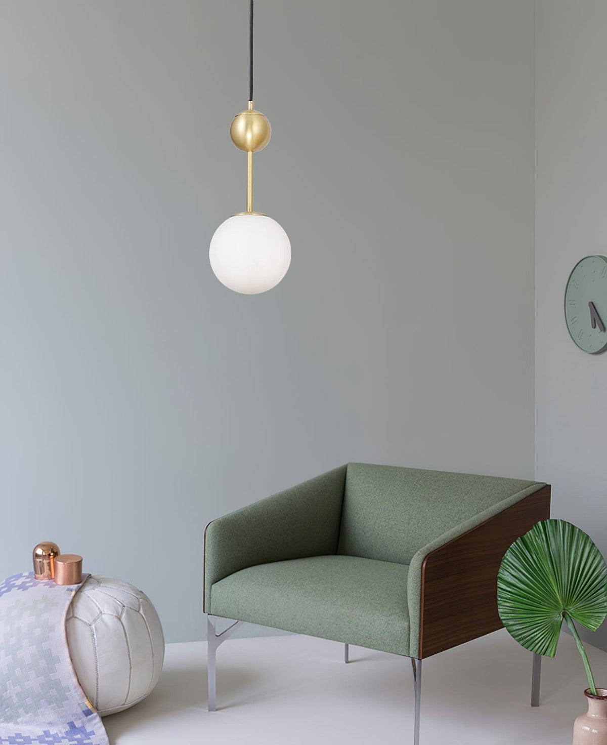 Fird Brass & Glass Classic Pendant Light