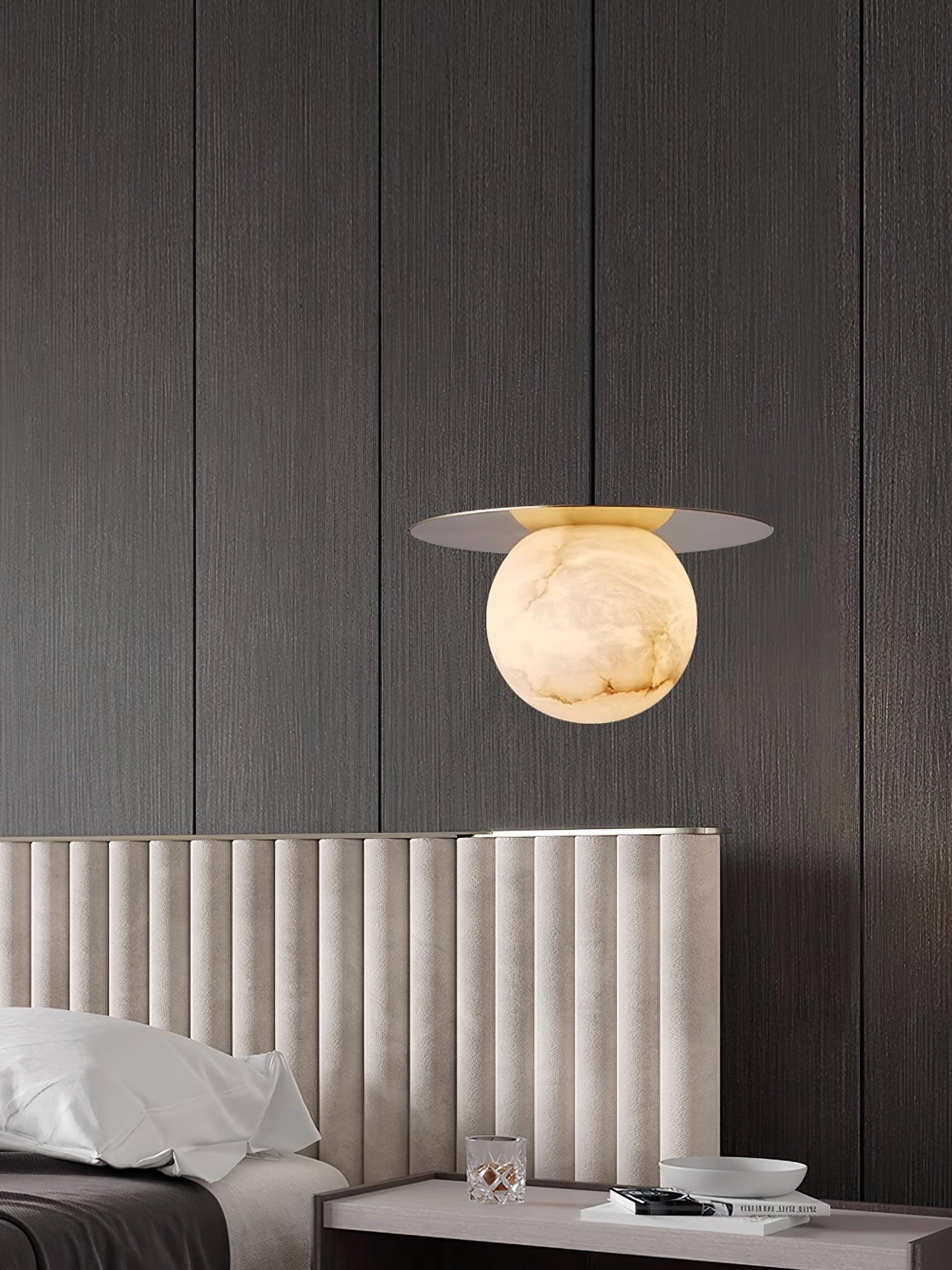 Velar Sphere Alabaster Pendant Light