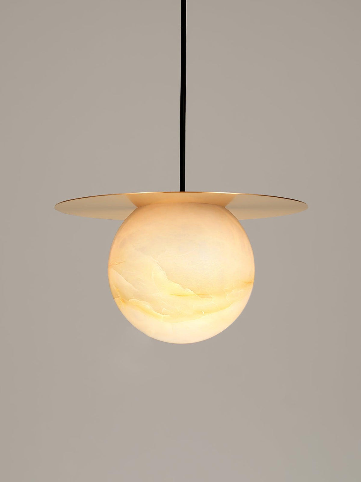 Velar Sphere Alabaster Pendant Light