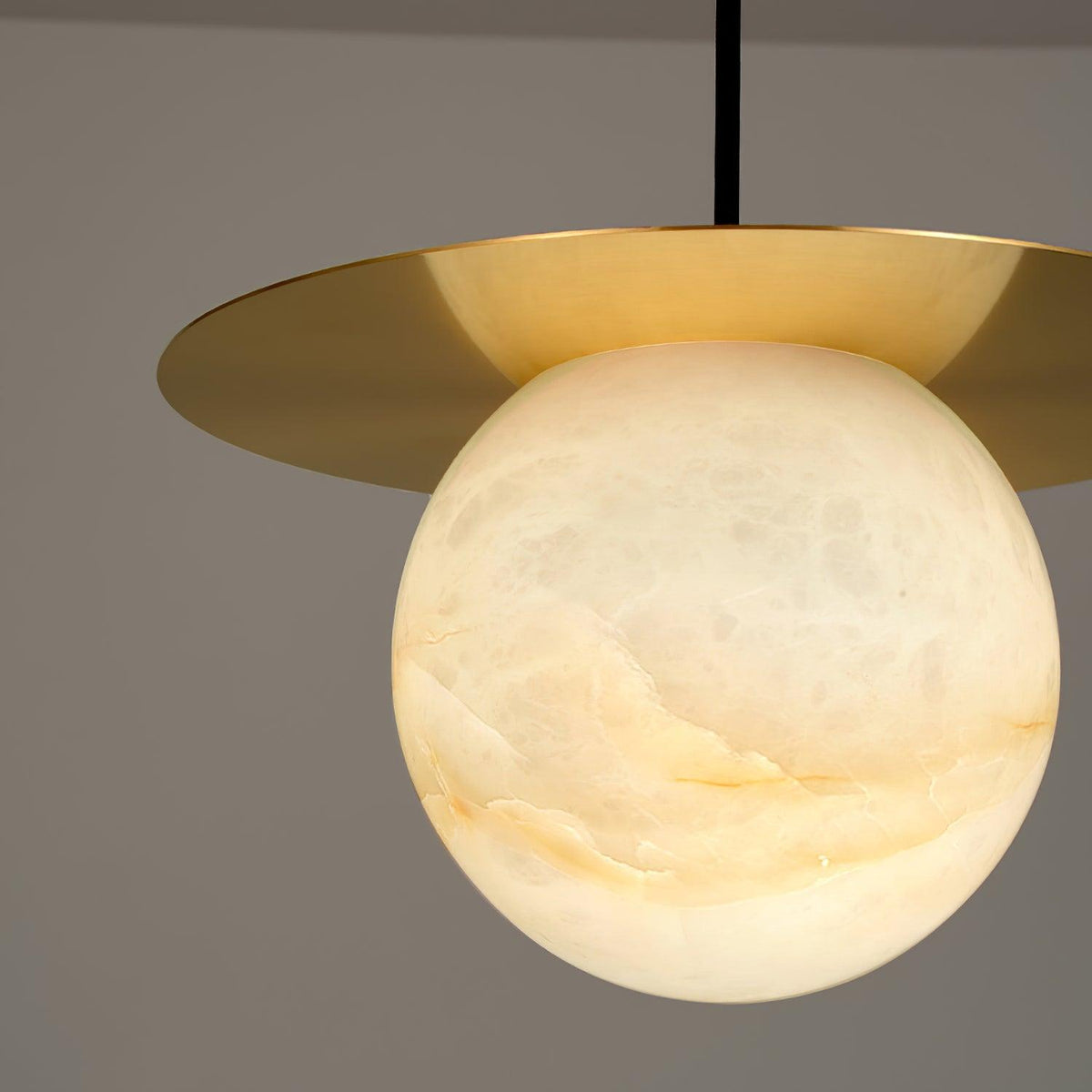 Velar Sphere Alabaster Pendant Light