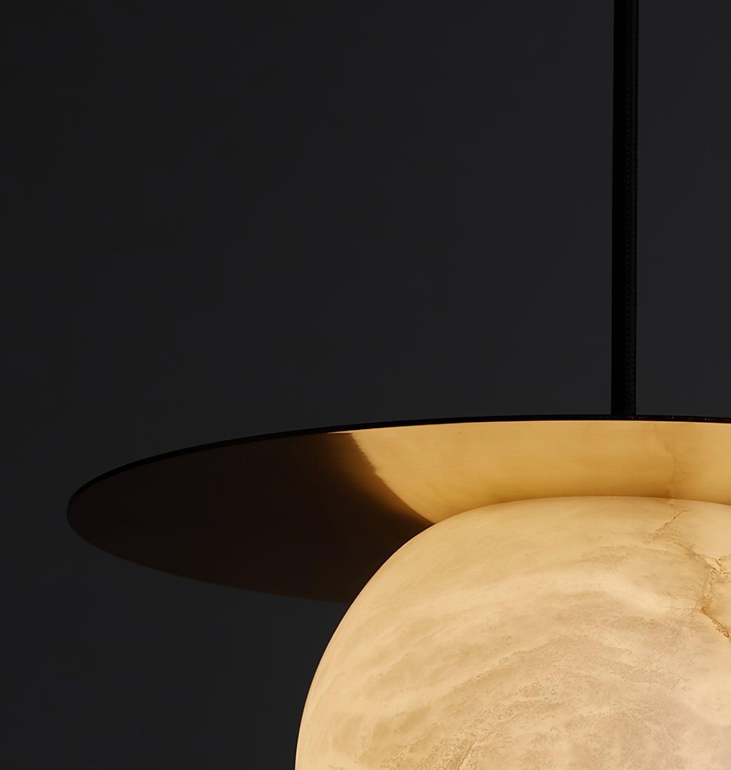 Velar Sphere Alabaster Pendant Light