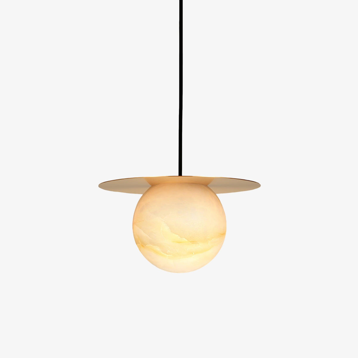 Velar Sphere Alabaster Pendant Light