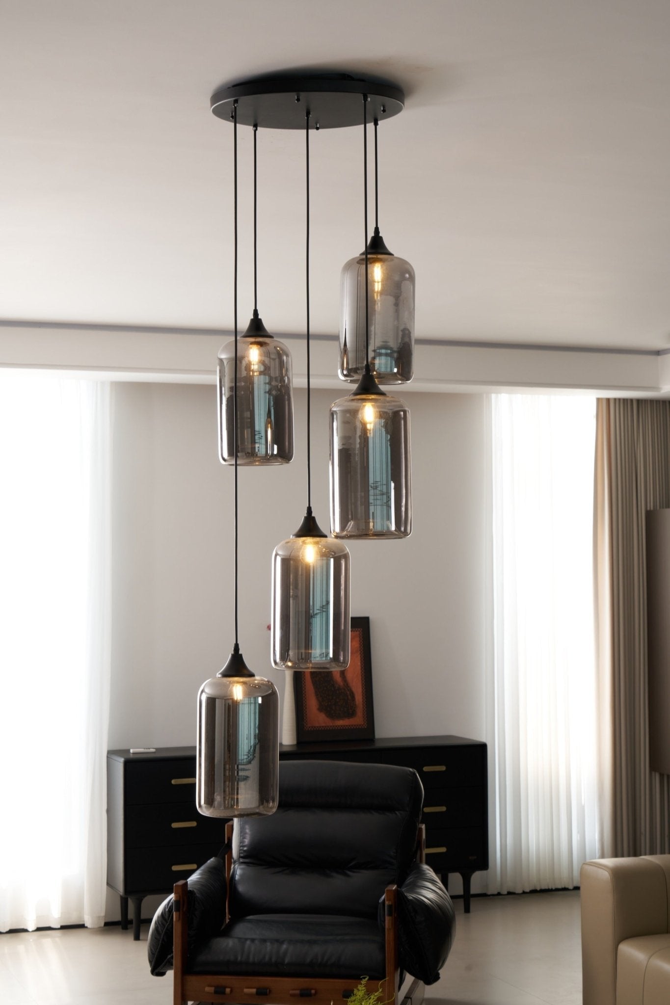 Talis Glass Industrial Chic Pendant Light