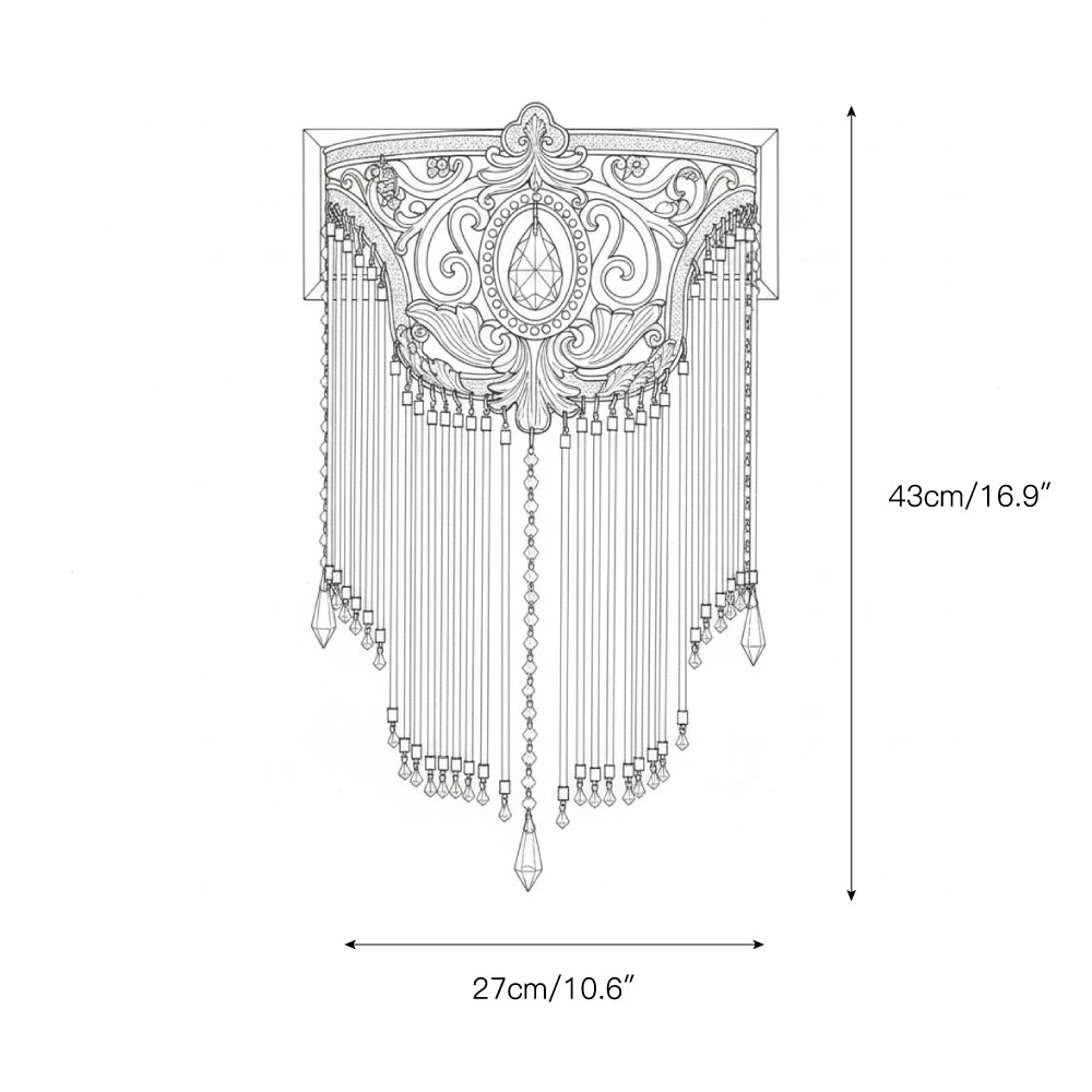 Bow Tie Gold Crystal Fringe Wall Sconce