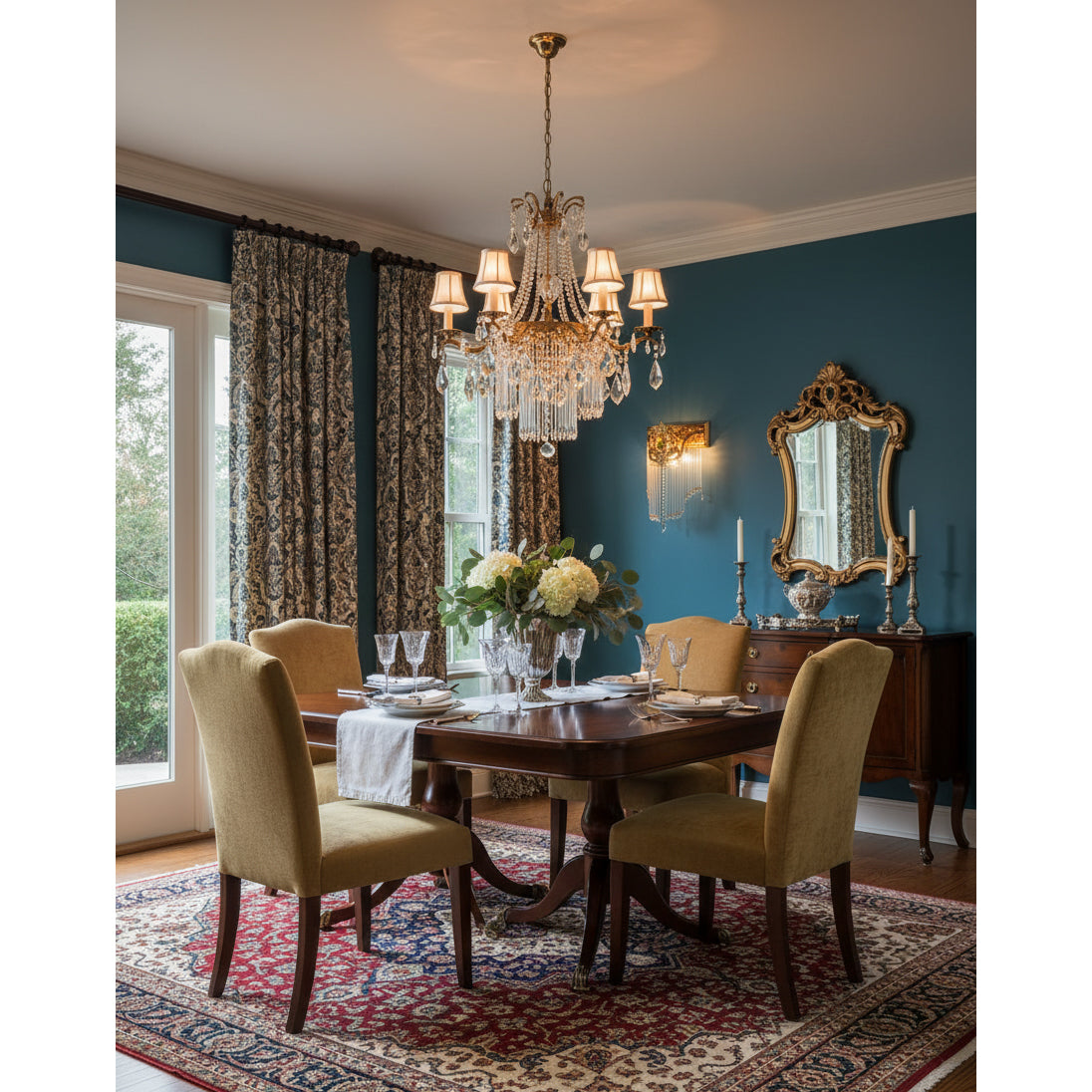 Bow Tie Gold Crystal Fringe Wall Sconce