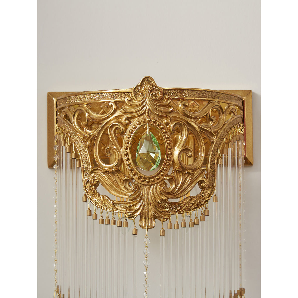Bow Tie Gold Crystal Fringe Wall Sconce