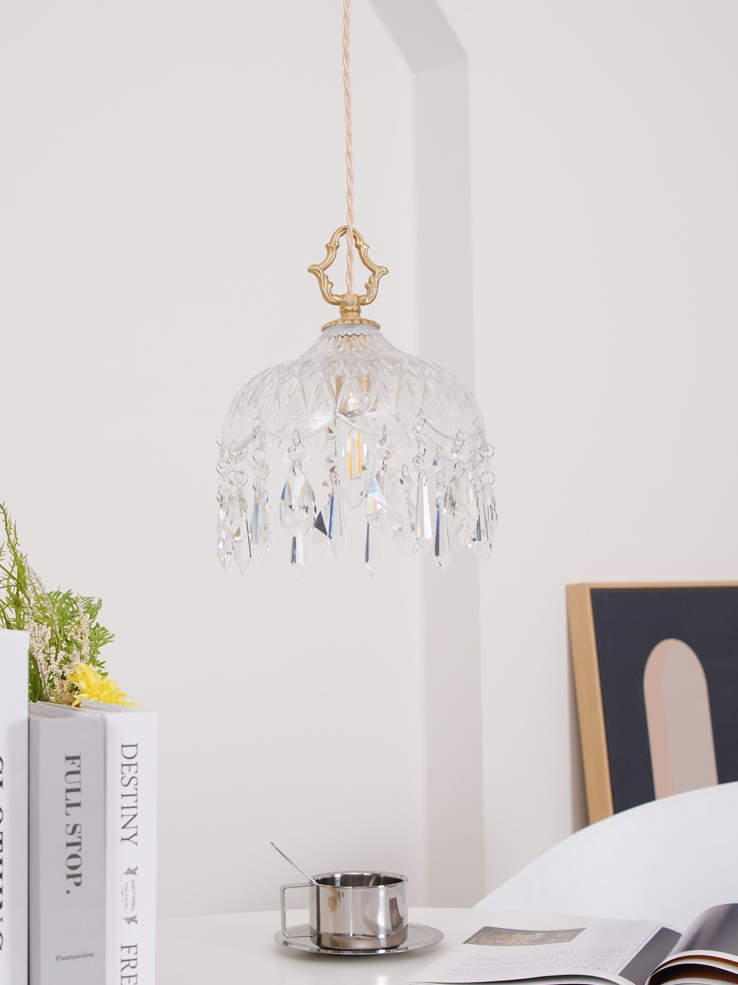 Elyran Crystal Vintage Pendant Lamp - Neutral Decor