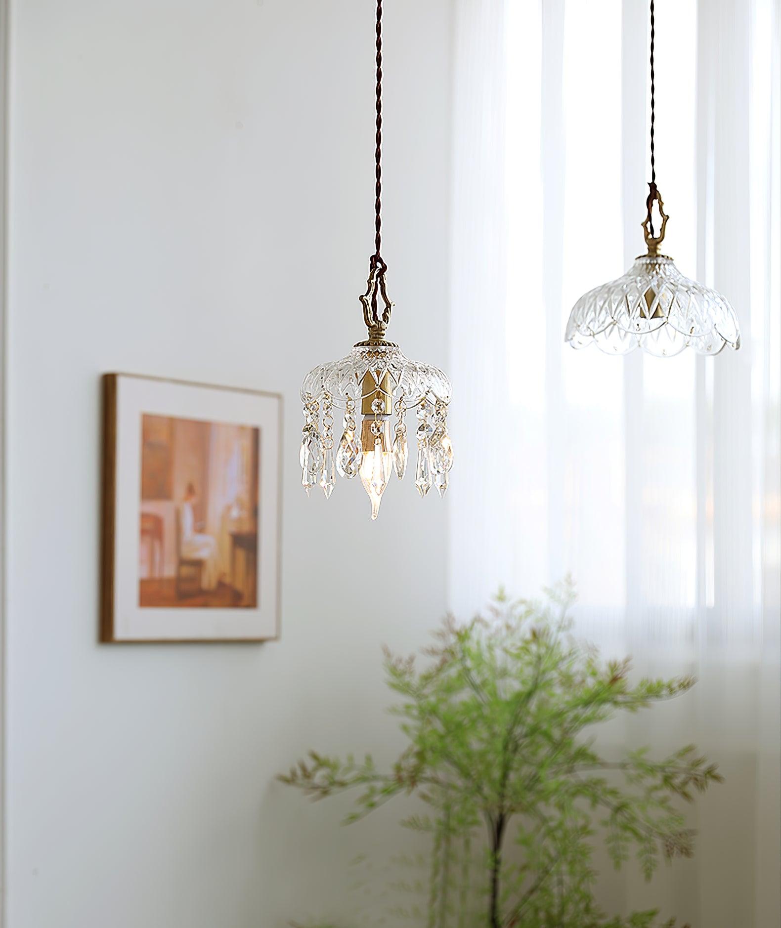 Elyran Crystal Vintage Pendant Lamp - Neutral Decor