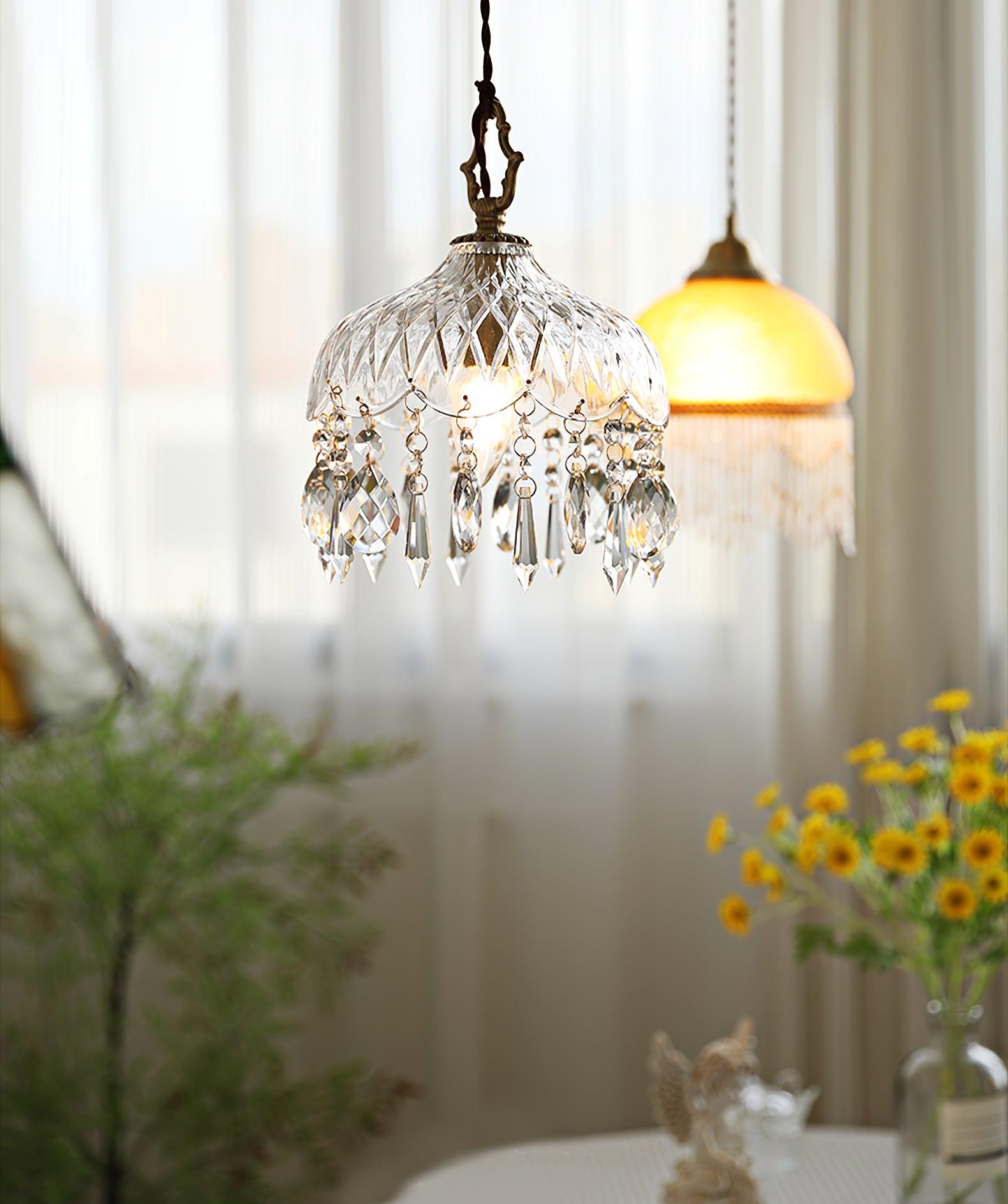 Elyran Crystal Vintage Pendant Lamp - Neutral Decor
