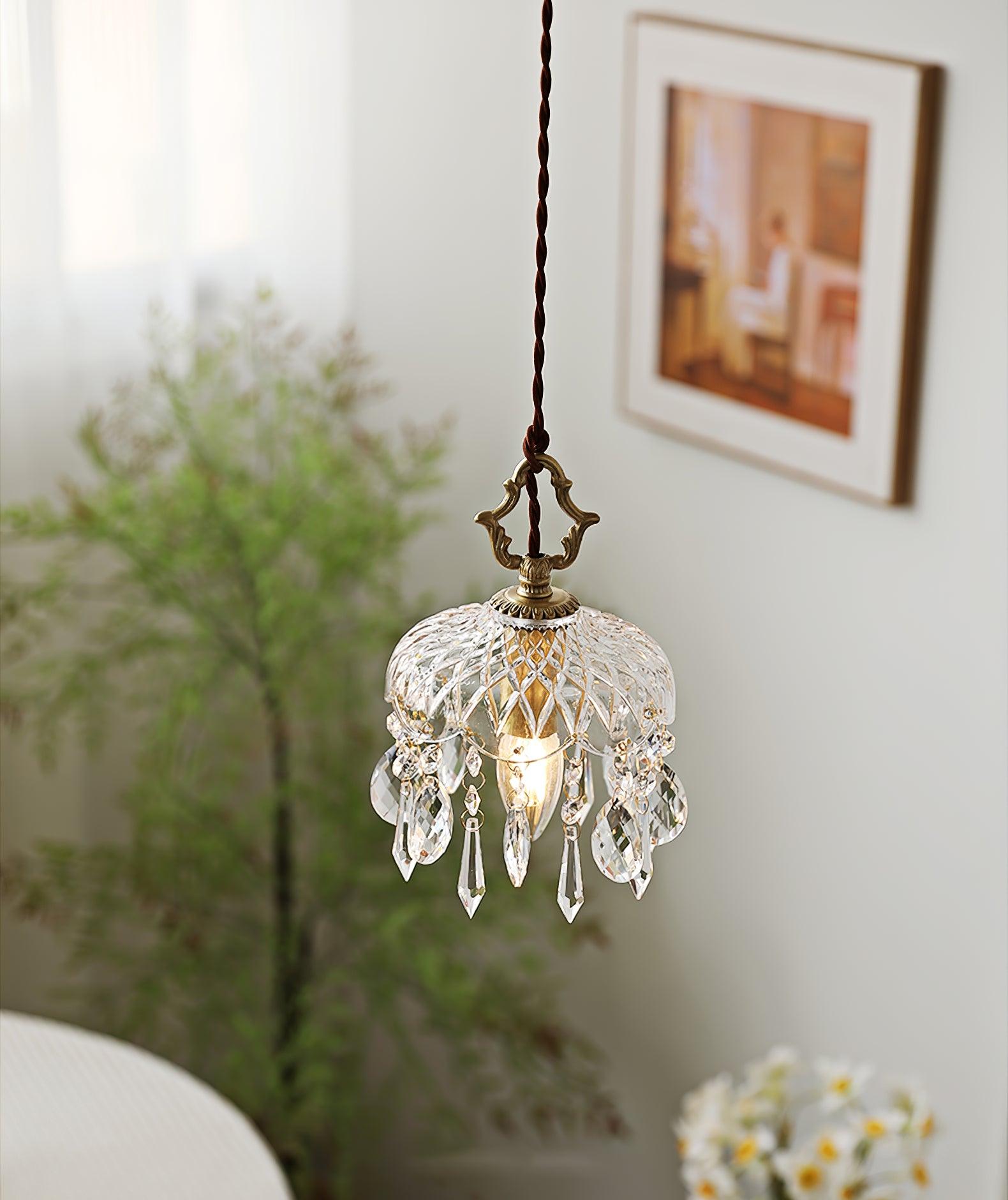 Elyran Crystal Vintage Pendant Lamp - Neutral Decor