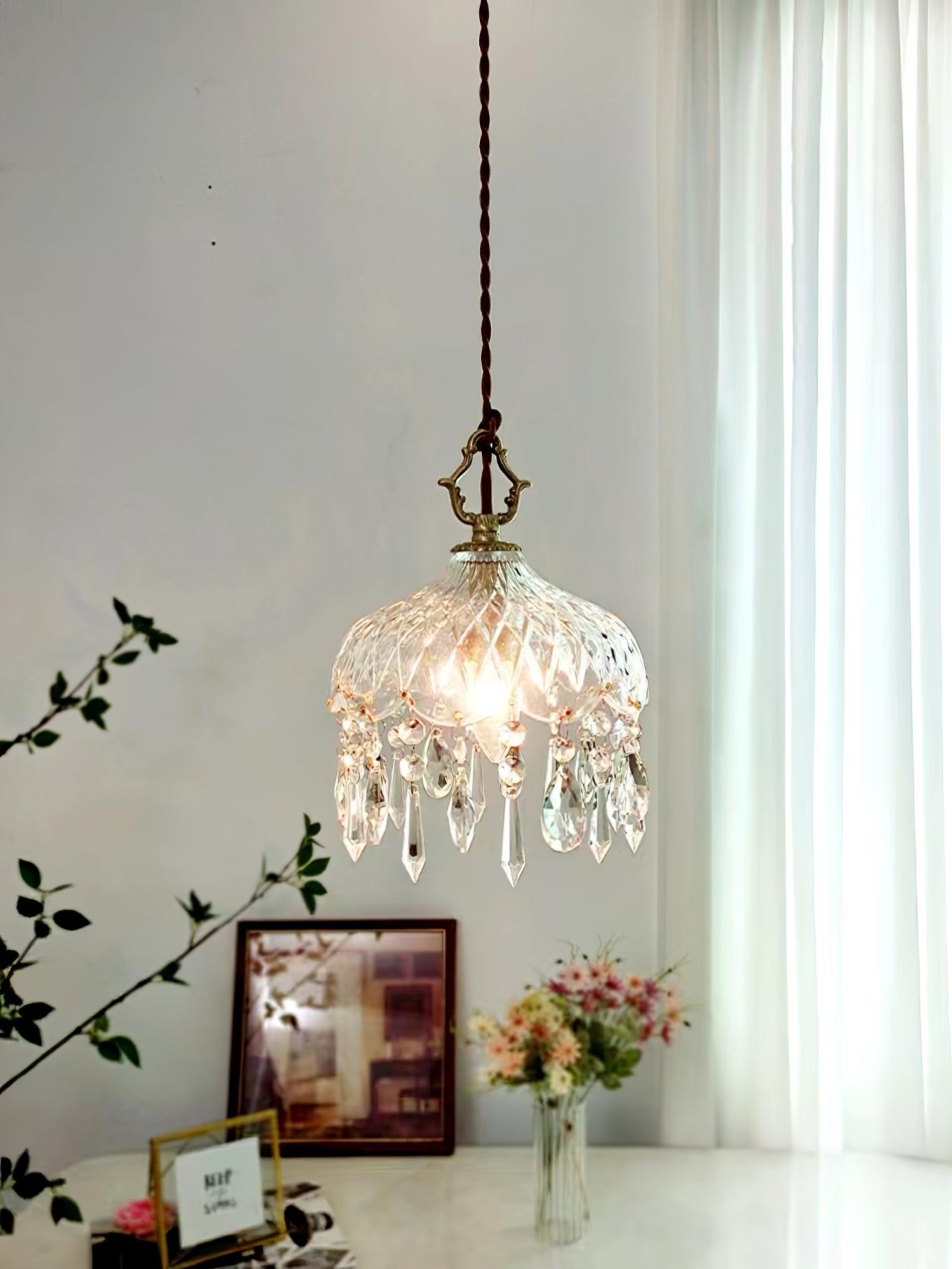 Elyran Crystal Vintage Pendant Lamp - Neutral Decor