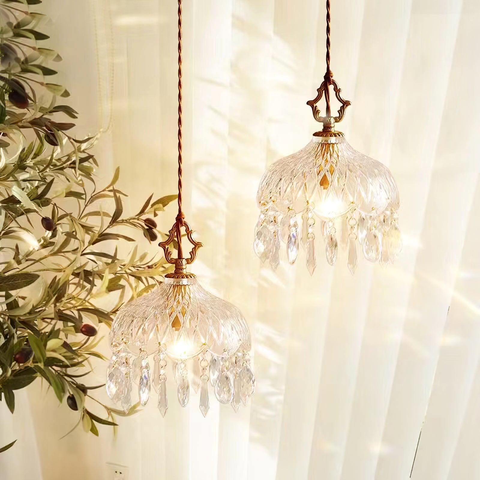Elyran Crystal Vintage Pendant Lamp - Neutral Decor