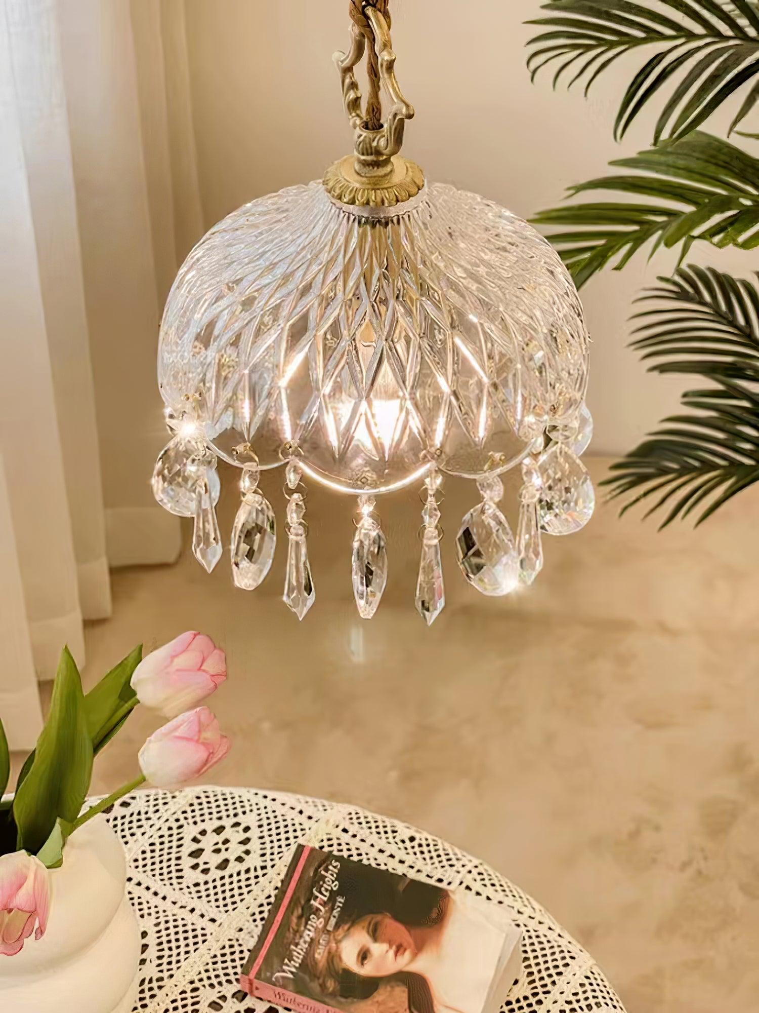 Elyran Crystal Vintage Pendant Lamp - Neutral Decor