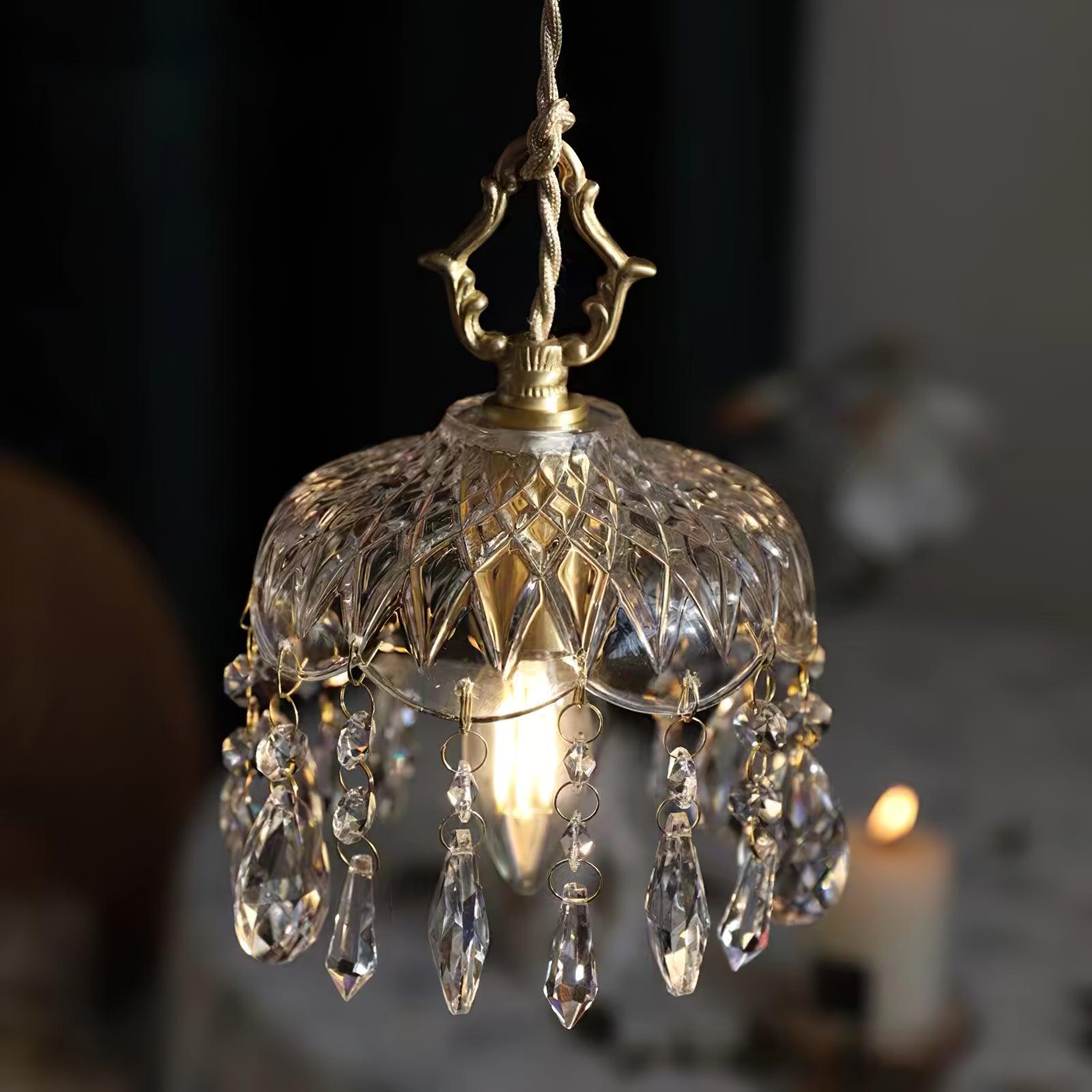 Elyran Crystal Vintage Pendant Lamp - Neutral Decor