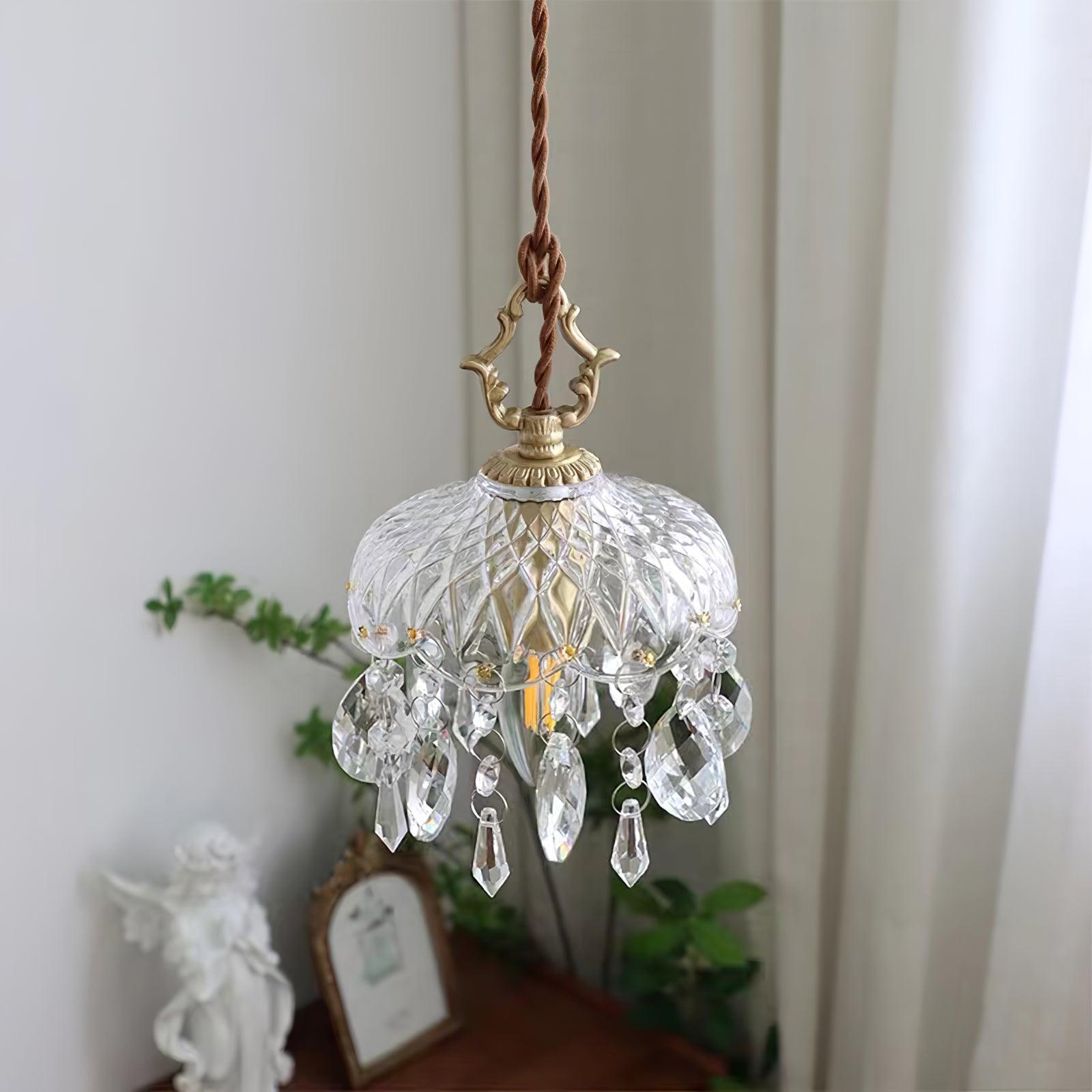 Elyran Crystal Vintage Pendant Lamp - Neutral Decor
