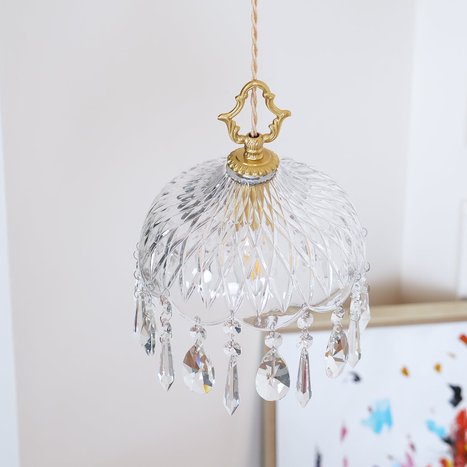 Elyran Crystal Vintage Pendant Lamp - Neutral Decor