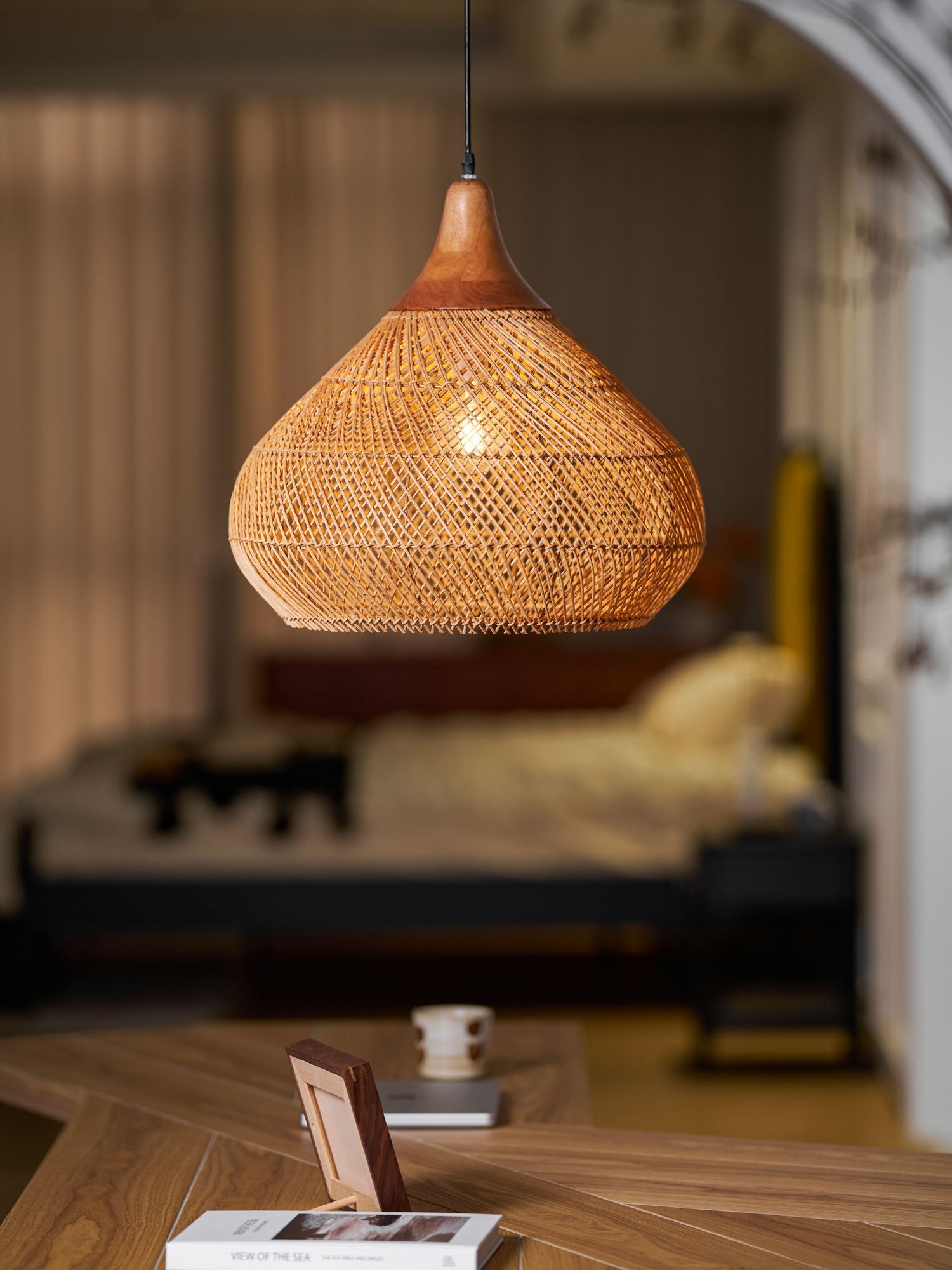 Clairstone Rattan Pendant Light