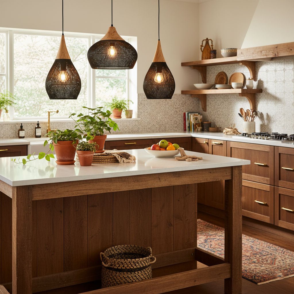 Clairstone Rattan Pendant Light