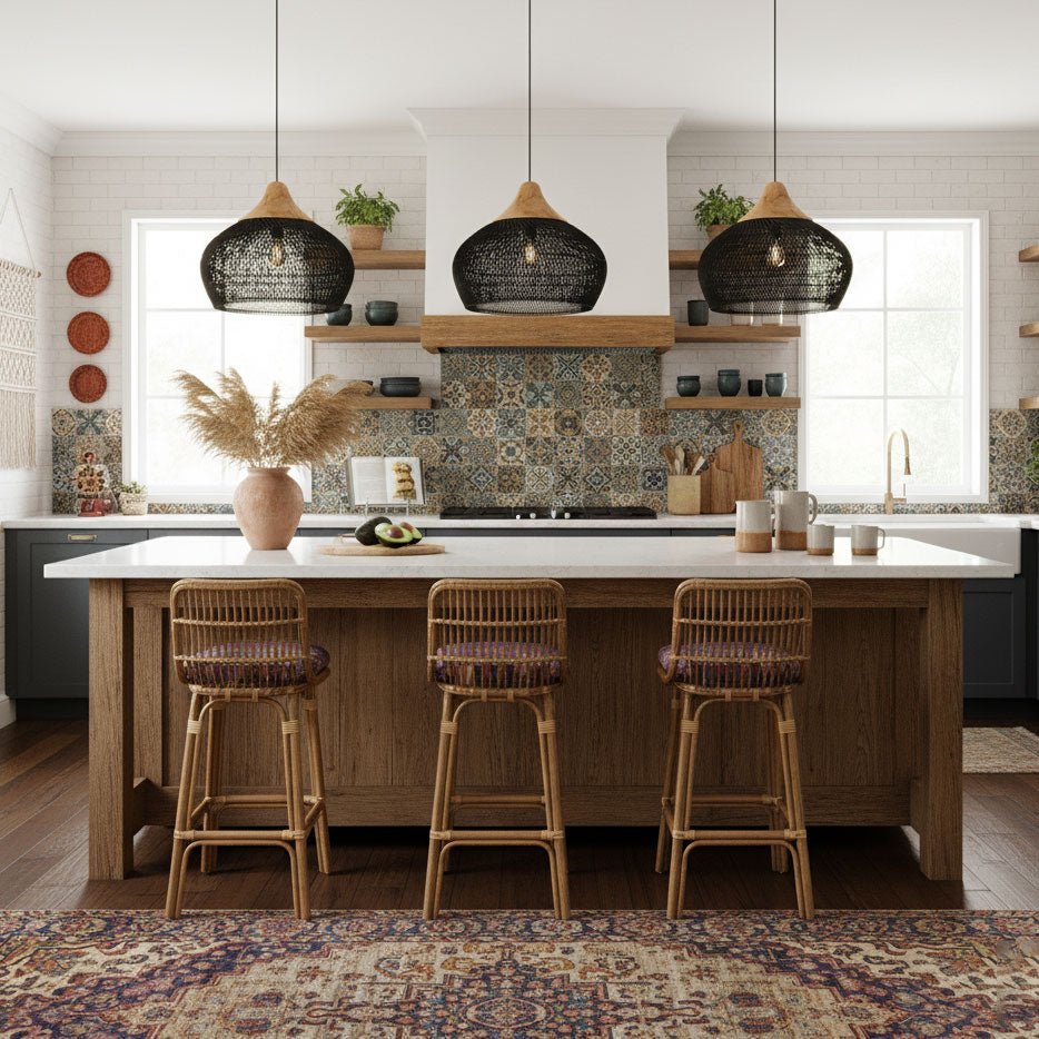 Clairstone Rattan Pendant Light