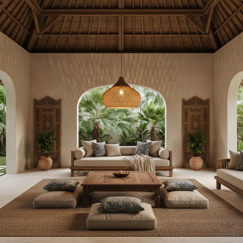 Clairstone Rattan Pendant Light