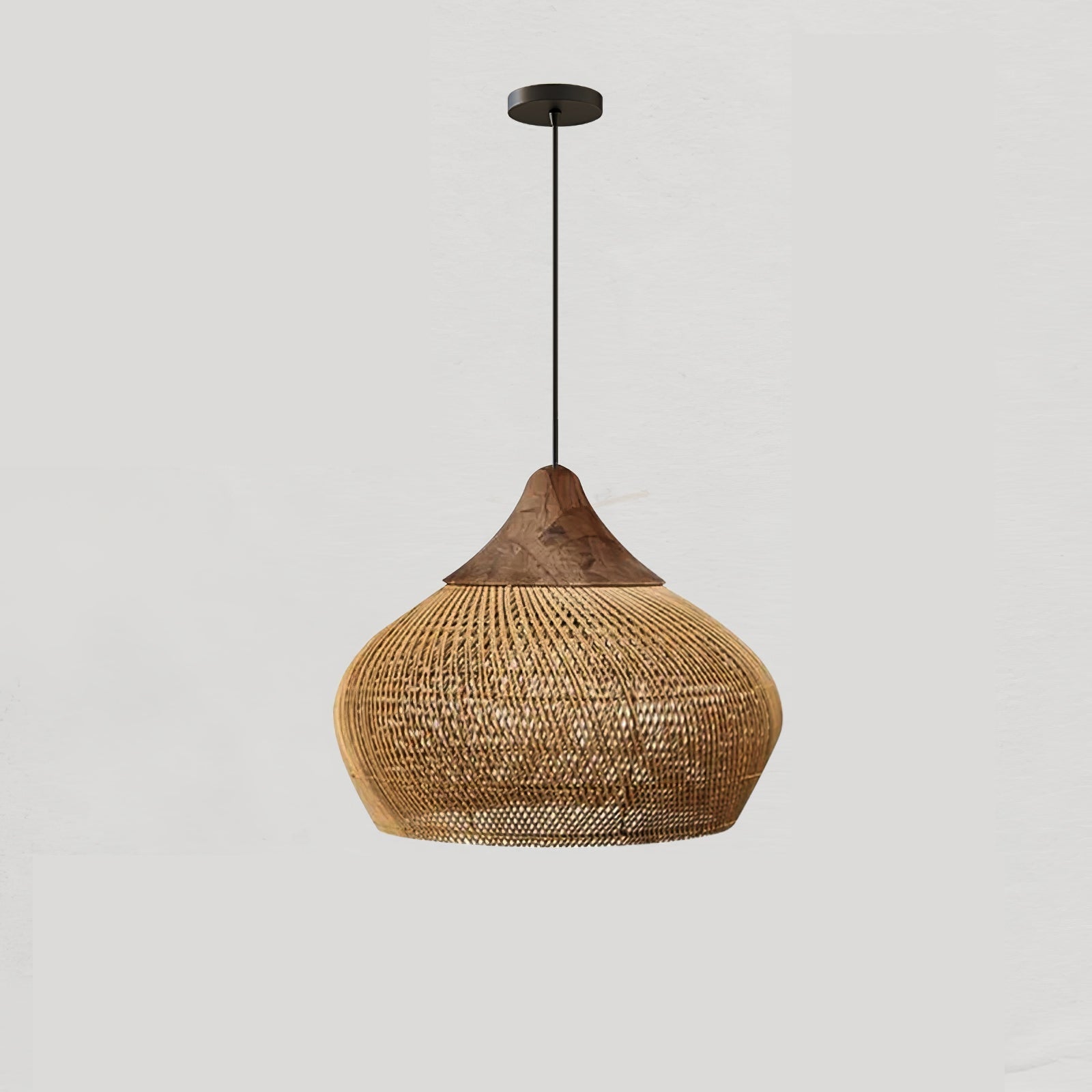 Melina Braided Rattan Pendant Light