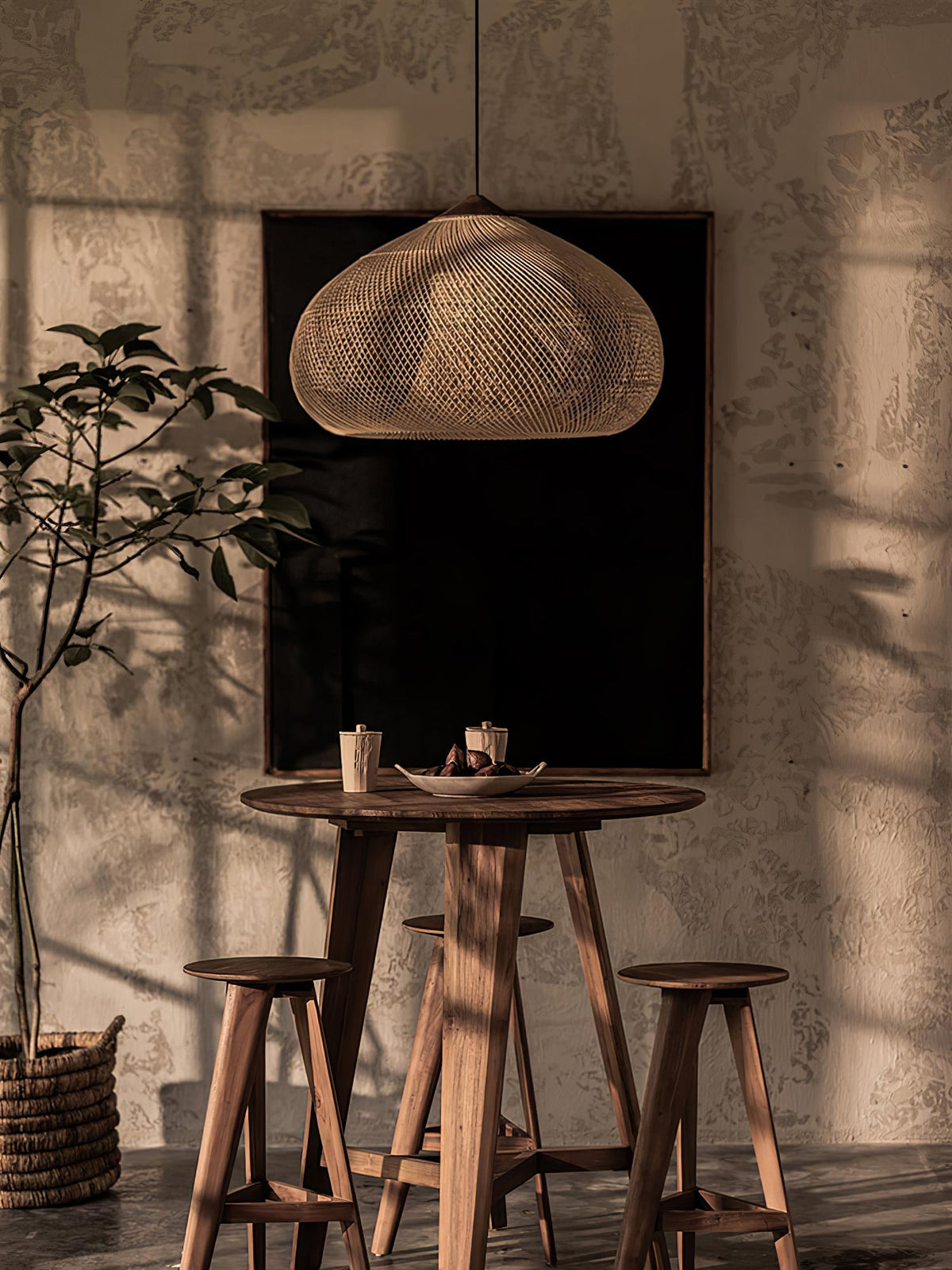 Clairstone Rattan Pendant Light