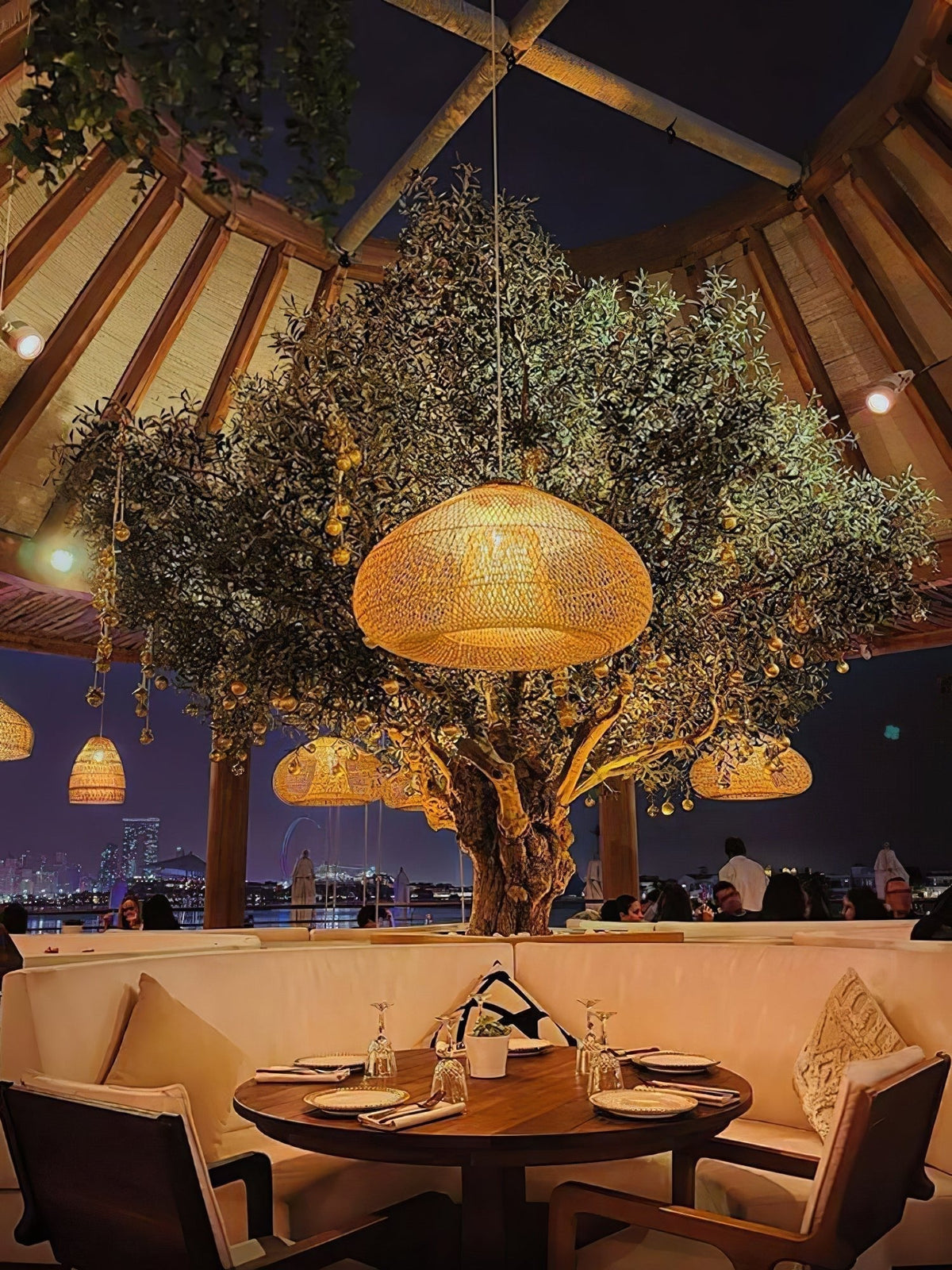Canirora Pendant Lamp Rattan Swag Woven