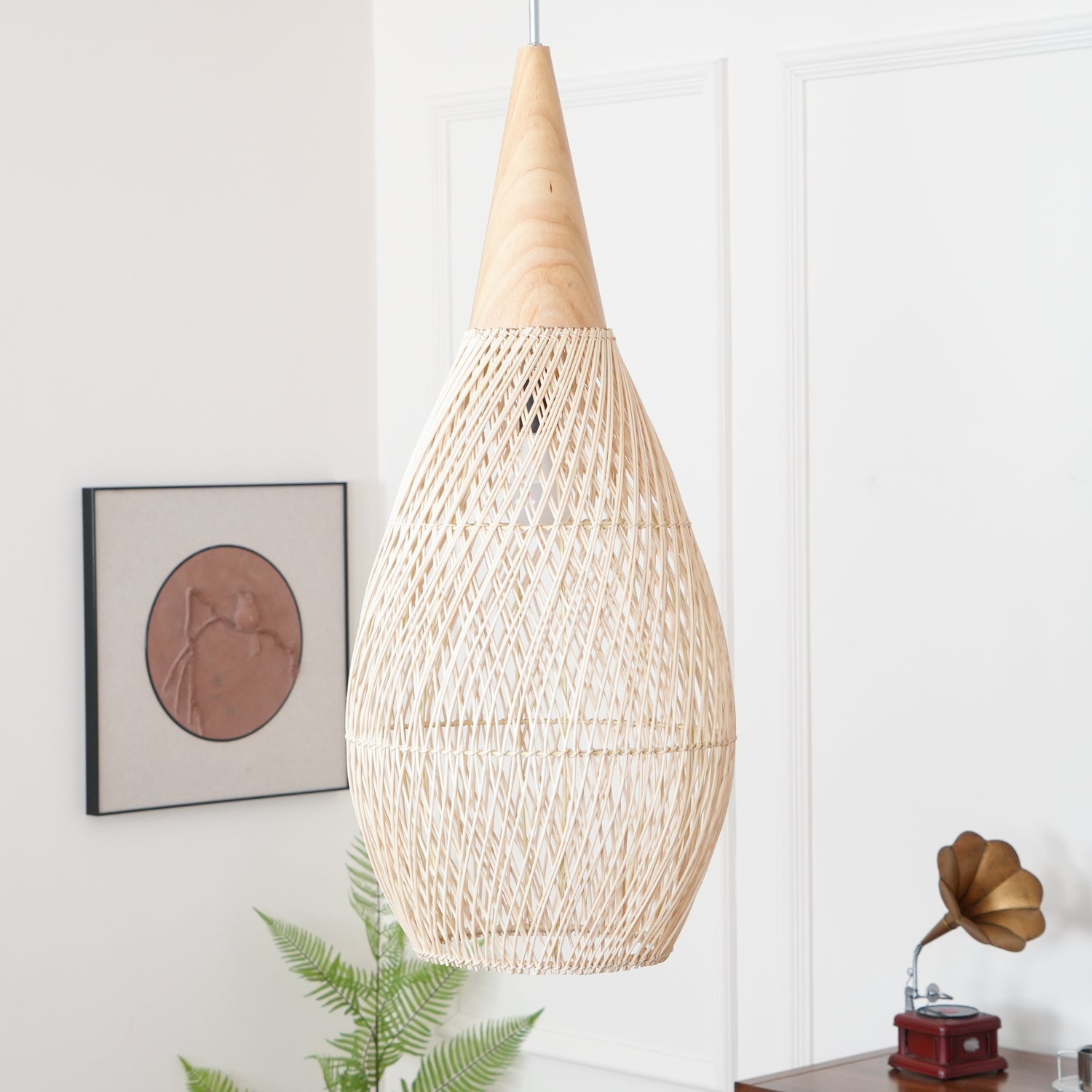 Clairstone Rattan Pendant Light