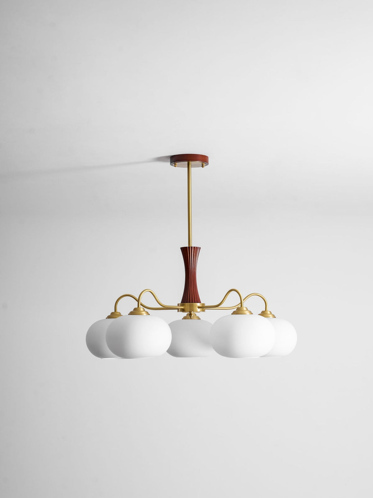 Norwell Brass Wooden Persimmon Chandelier