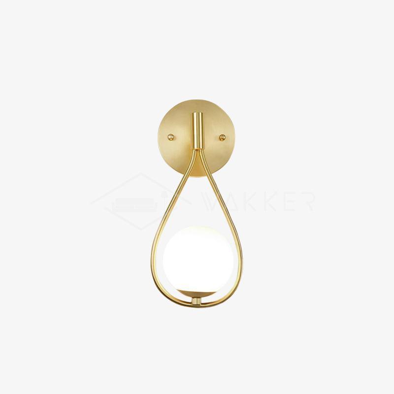 Eiralaya Modern Minimalist Vanity Brass Glass Wall Lamp