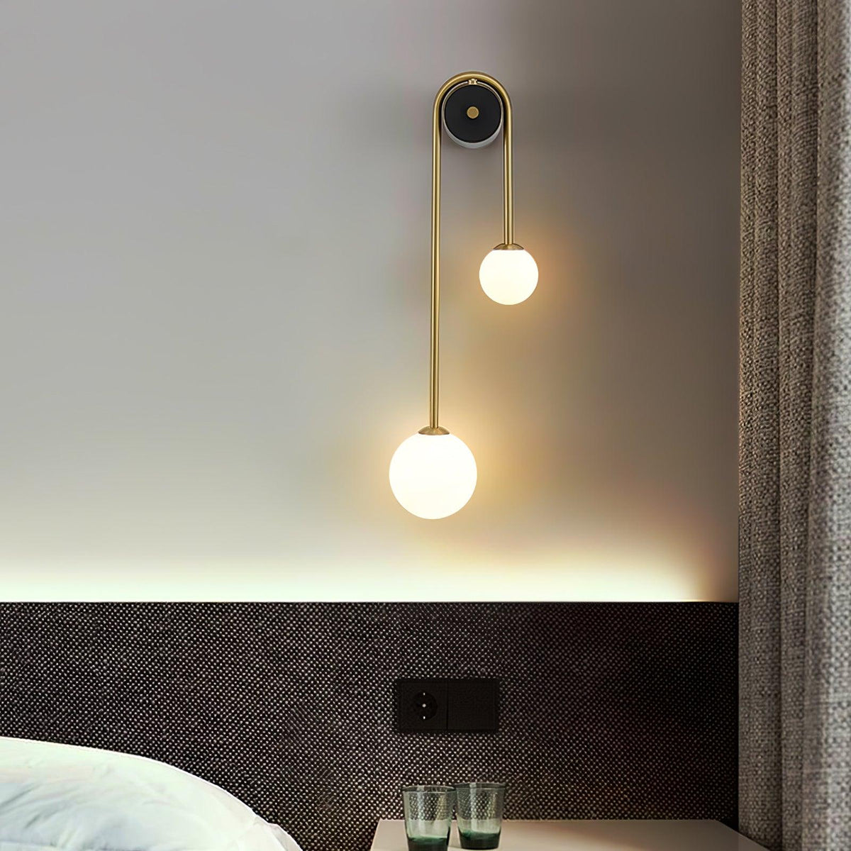Raphael Brass Arc Wall Light