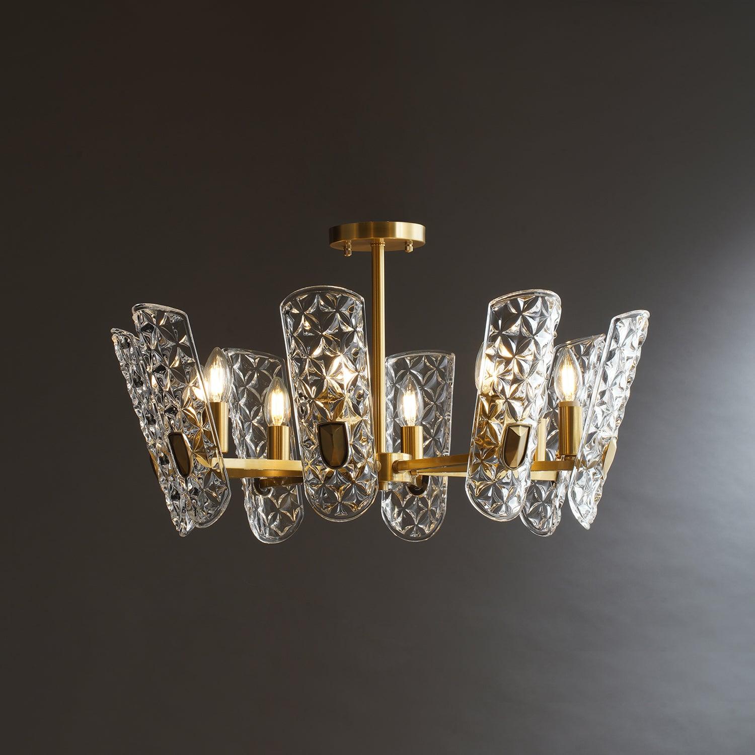 Casinian Elegant Brass Central Chandelier
