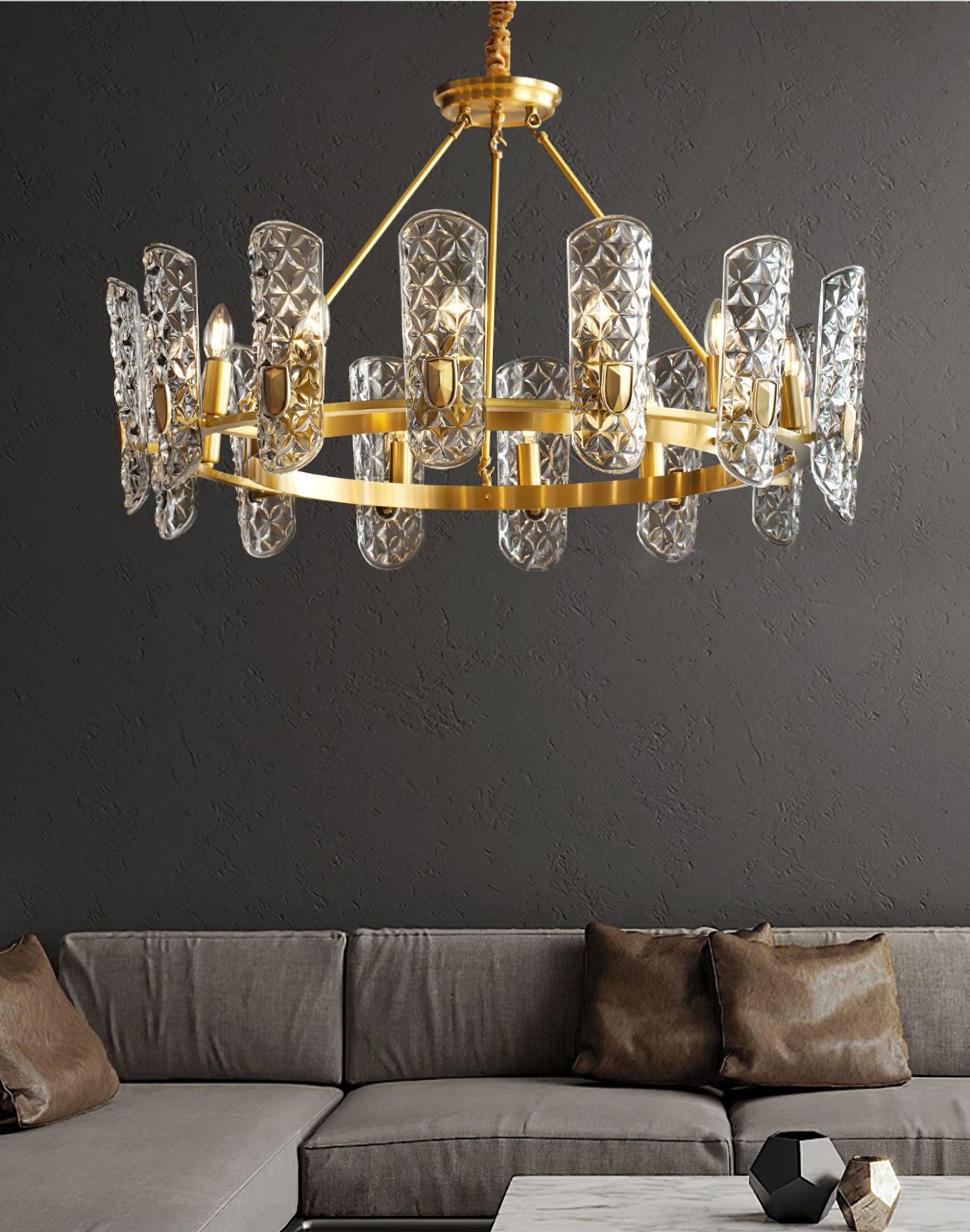 Casinian Elegant Brass Central Chandelier