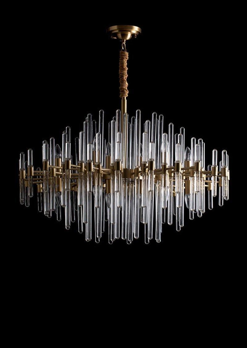 Solara Chandelier Antique Brass Starburst - Neutral Decor