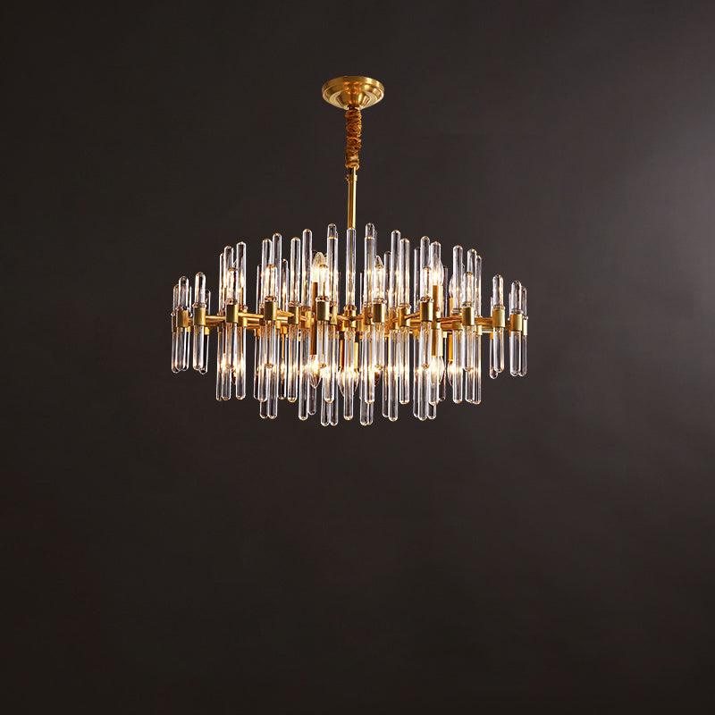 Solara Chandelier Antique Brass Starburst - Neutral Decor