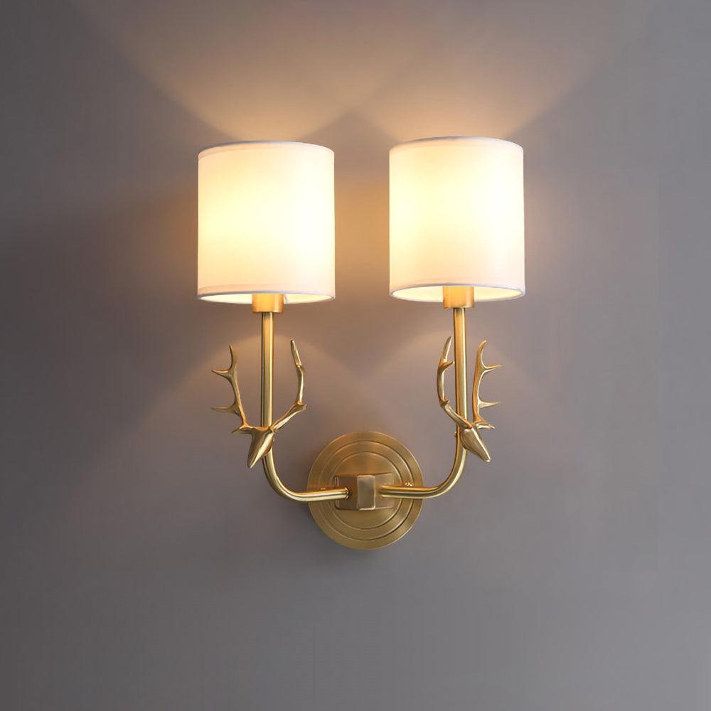 Noble Elegance Deer Head Brass Wall Light - Neutral Decor