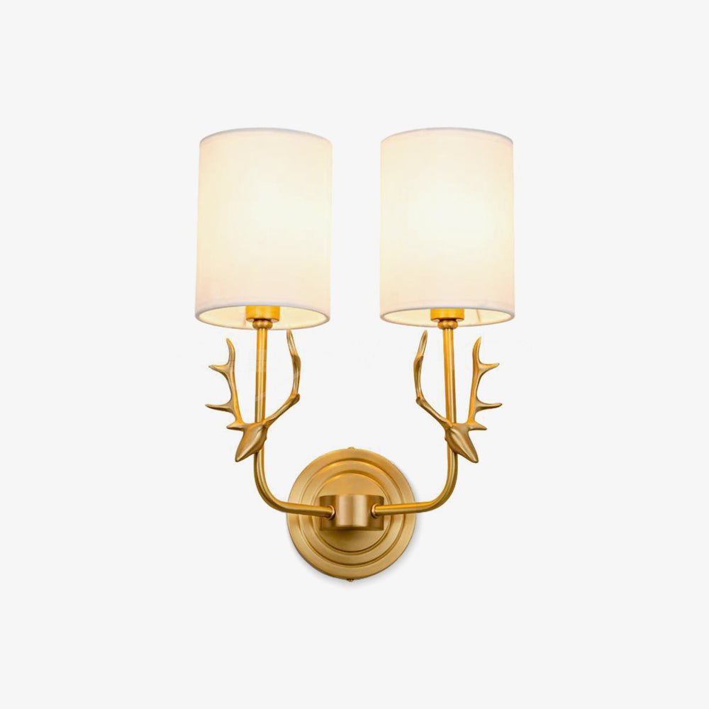 Noble Elegance Deer Head Brass Wall Light - Neutral Decor