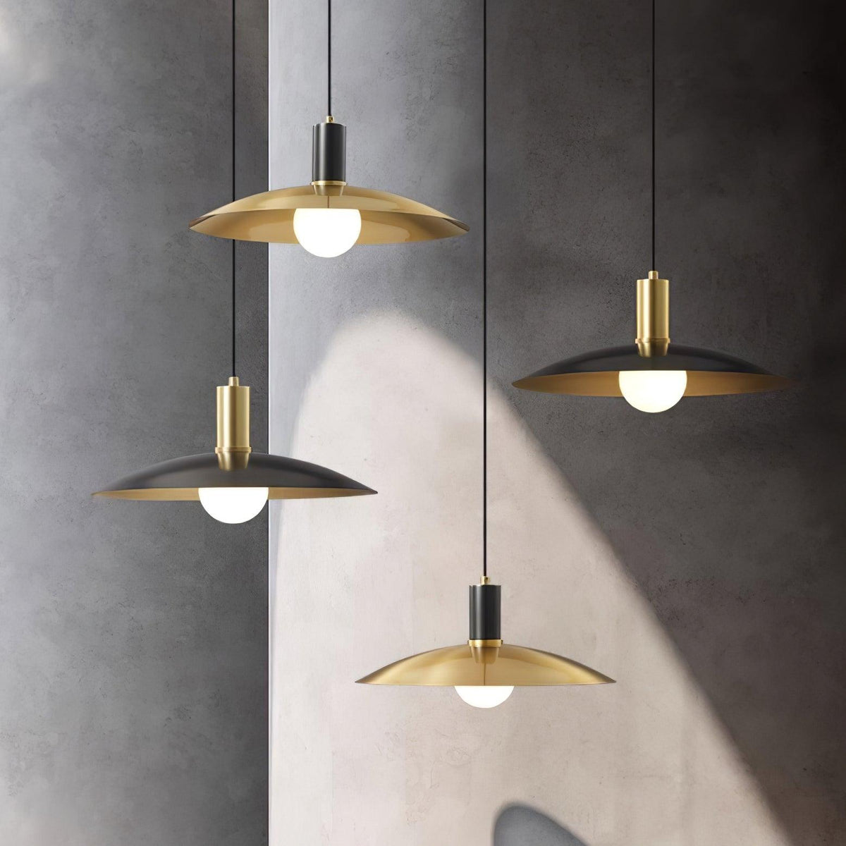 Thalora Brass & Glass Classic Pendant Lamp