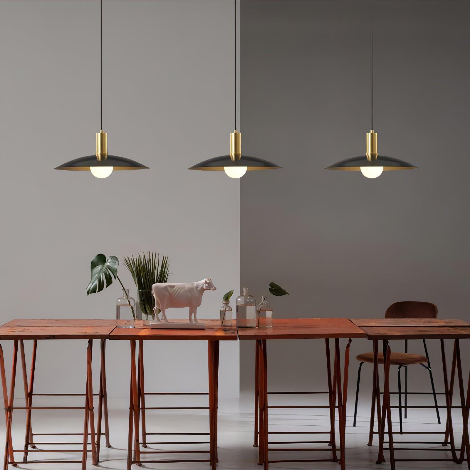 Thalora Brass & Glass Classic Pendant Lamp