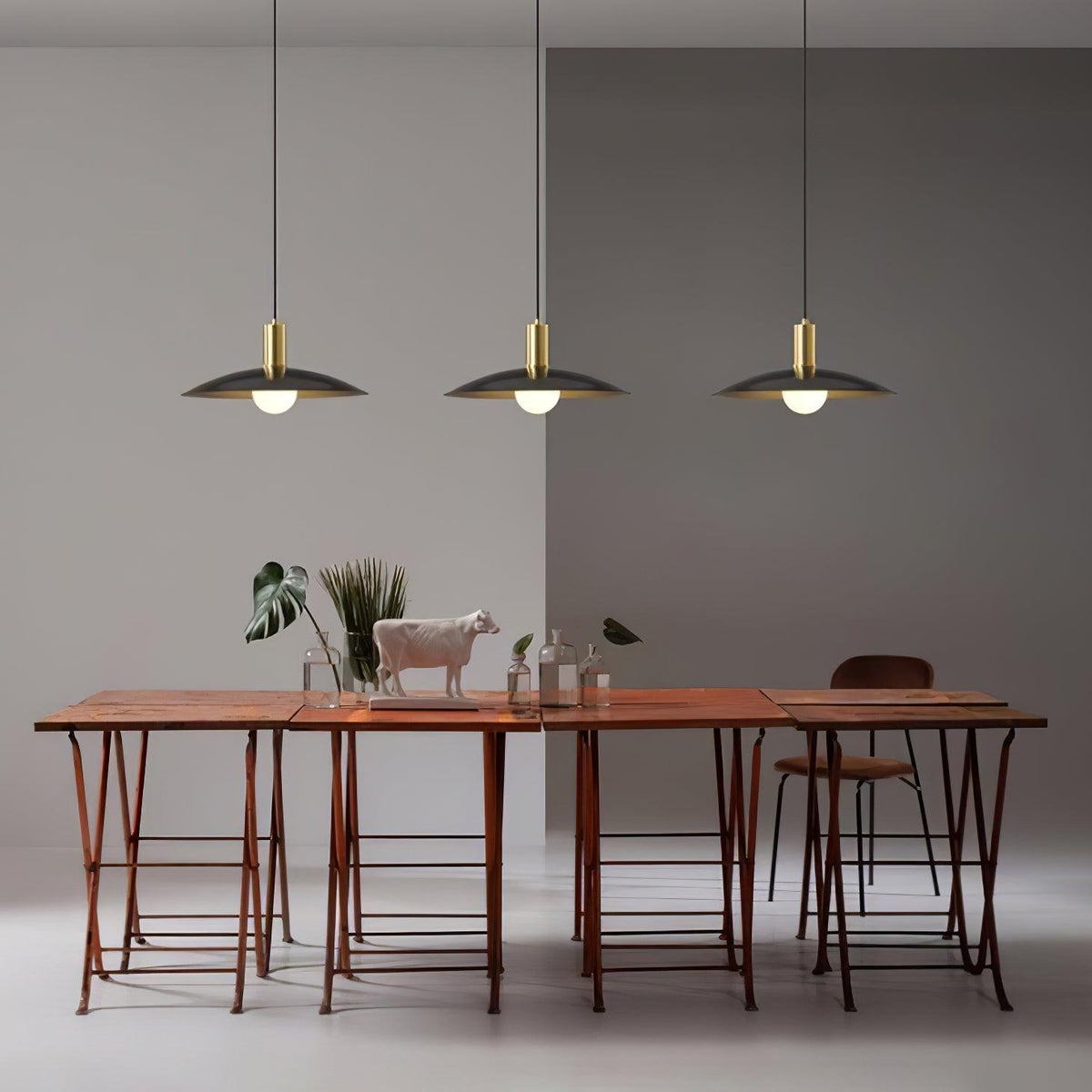 Thalora Brass & Glass Classic Pendant Lamp